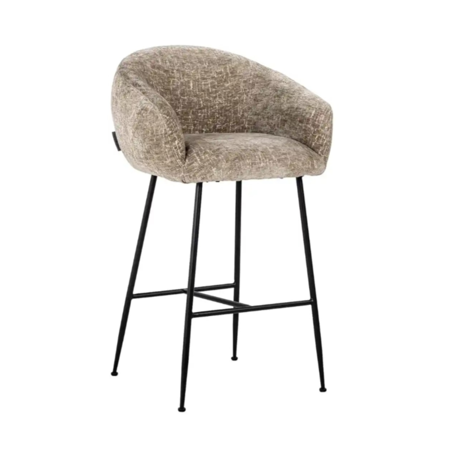 Barhocker AVANTI braun mit schwarzem Fuß