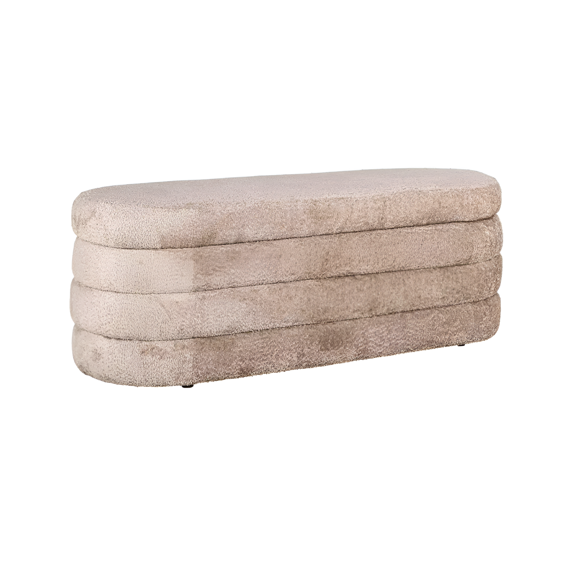 CAMILLE beige storage pouf