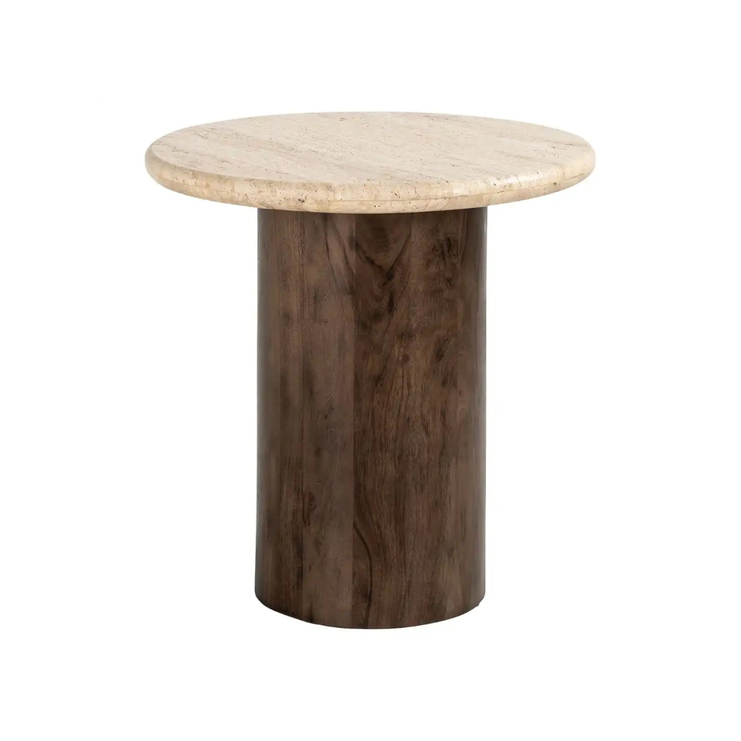 Beistelltisch DOUGLAS Travertin mit Mango-Holz