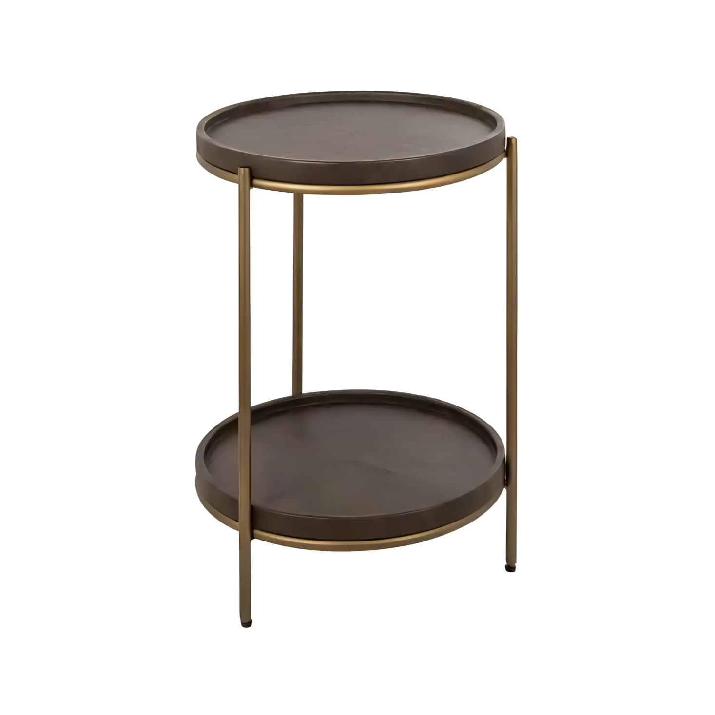 Kaffeetisch ZILLON braun mit Gold