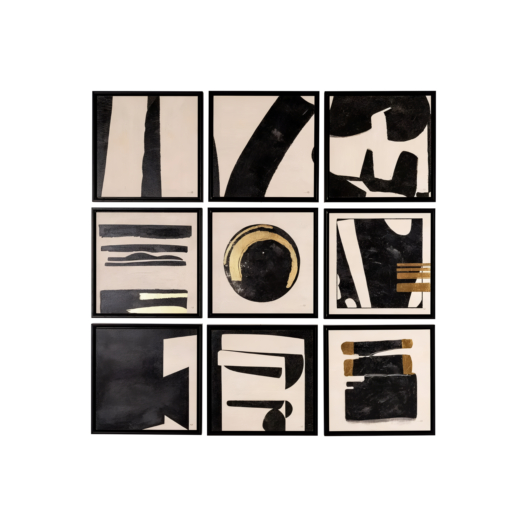 Set von Bildern GABRI schwarz-beige