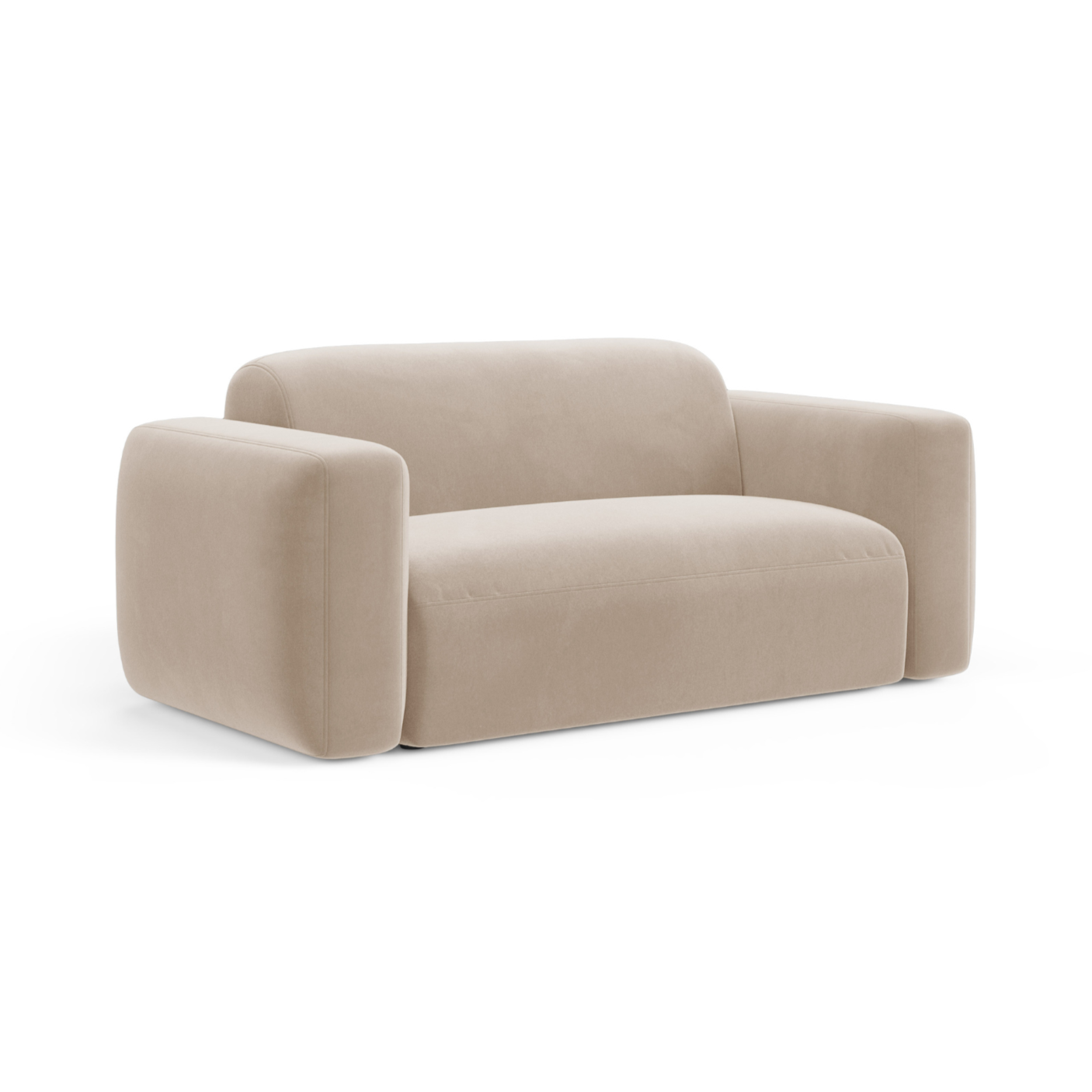 Sofa aus Samt 2-sitzig STRINO beige