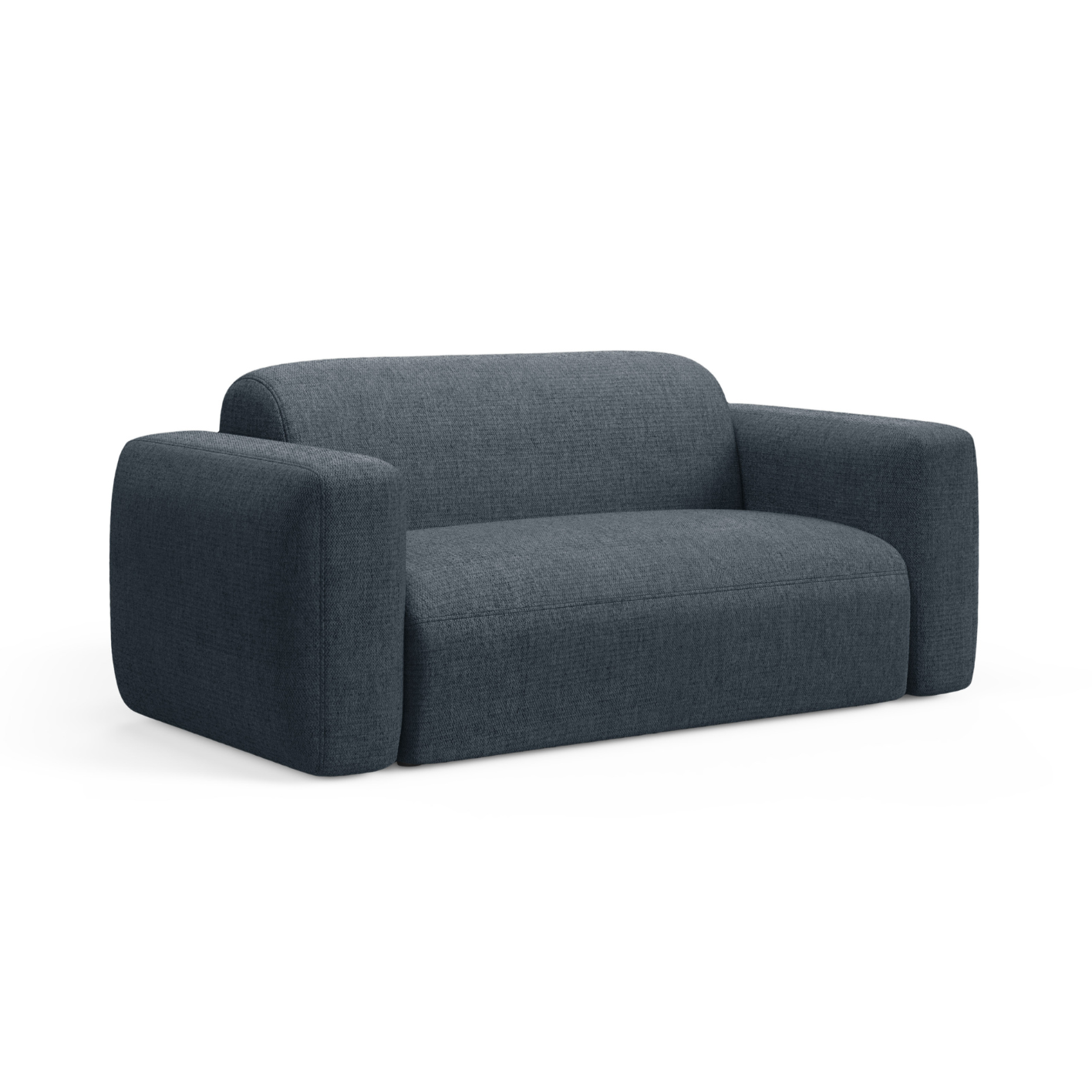 Sofa 2-sitzig STRINO blaue Chenille