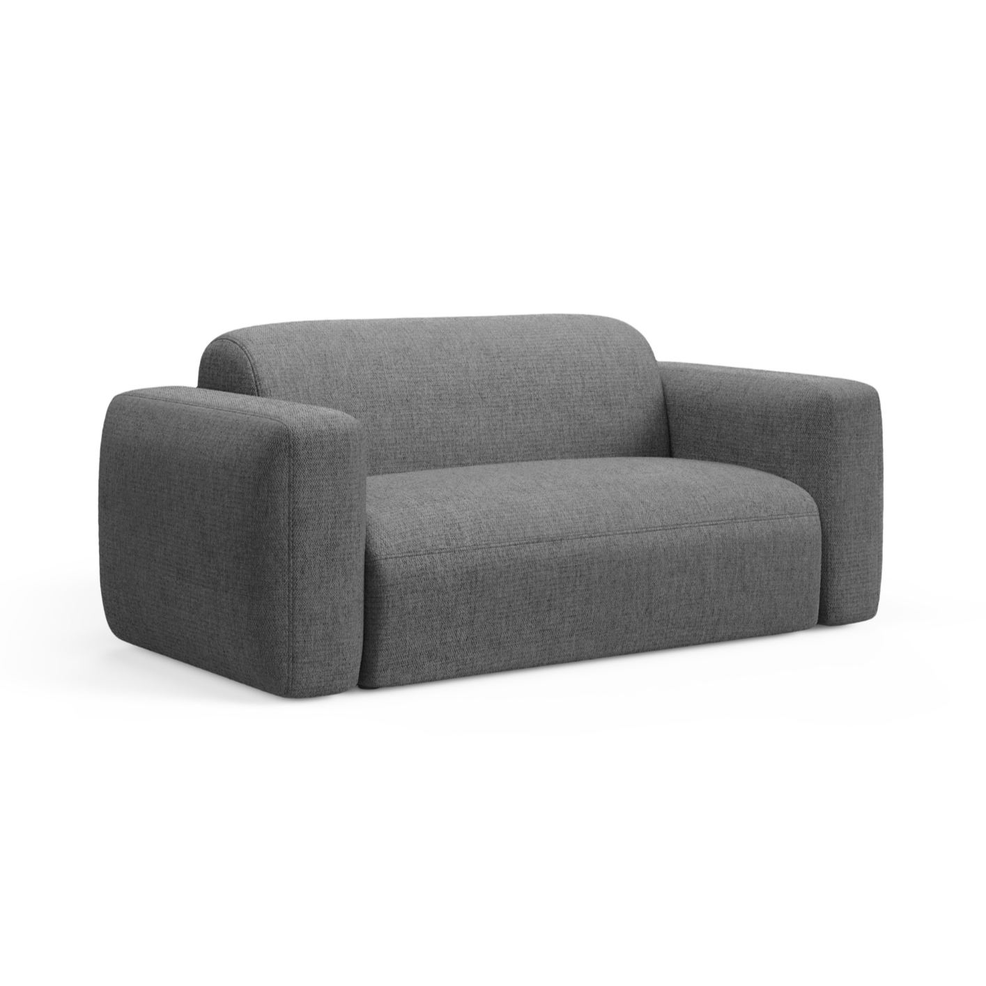Sofa 2-sitzig STRINO graues Chenille