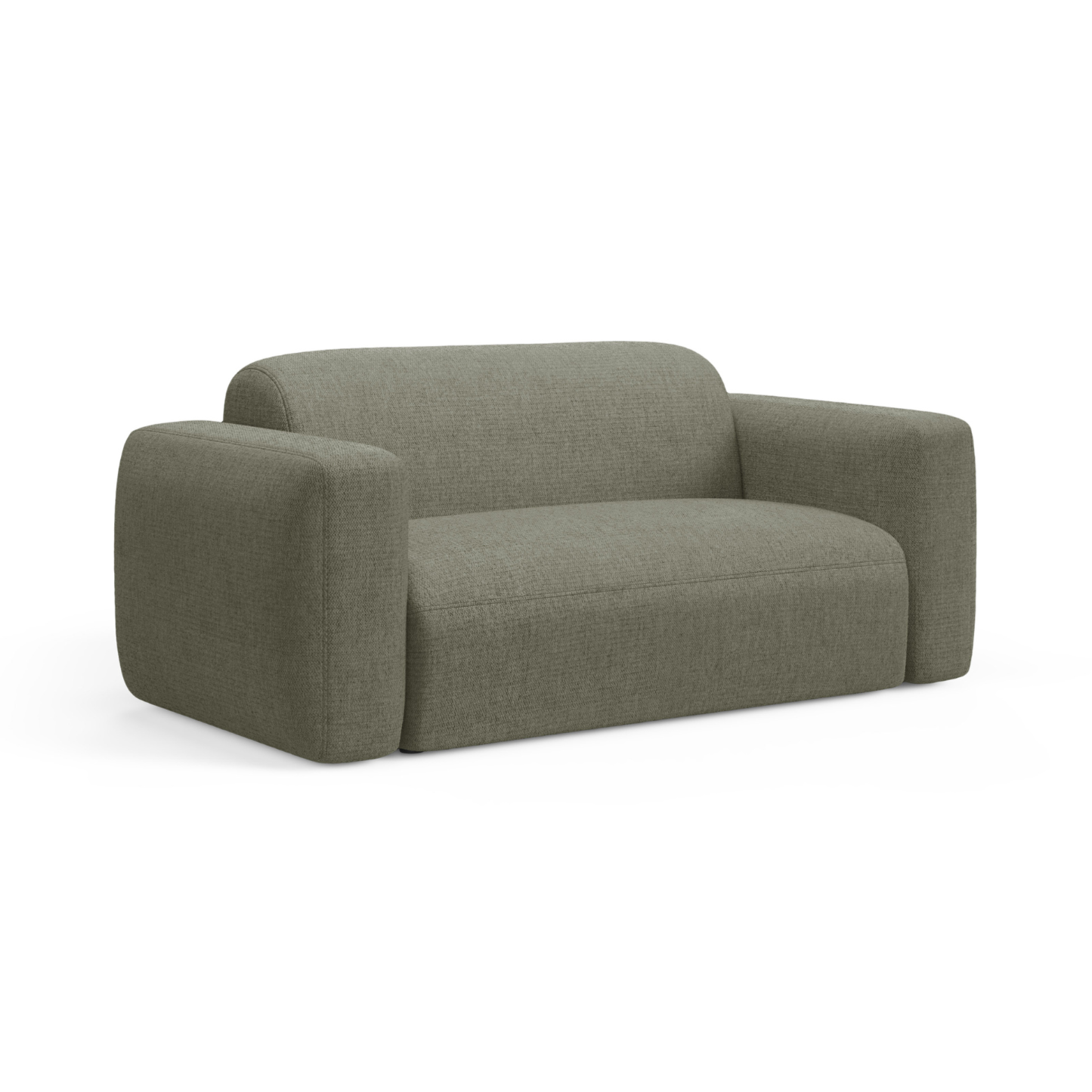 Sofa 2-sitzig STRINO olivgrüner Chenille