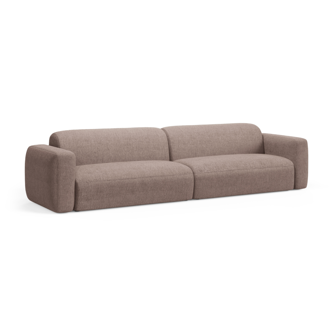 Sofa für 4 Personen STRINO beige Chenille