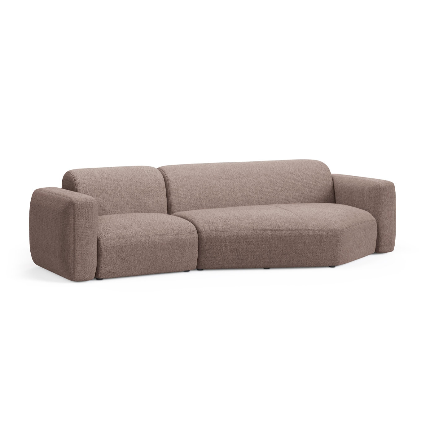 Right-sided corner sofa STRINO beige chenille
