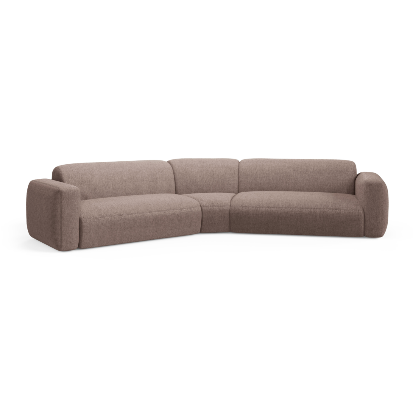 Symmetrical Corner Sofa STRINO Beige Chenille