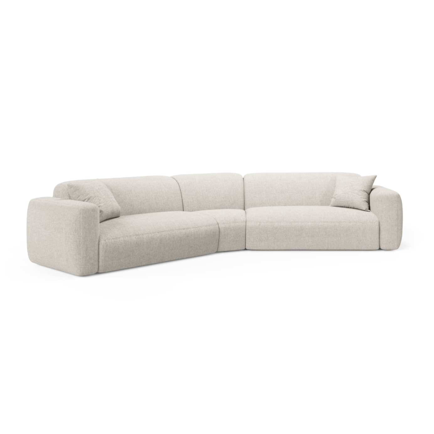 Symmetrical Corner Sofa STRINO Cream Chenille
