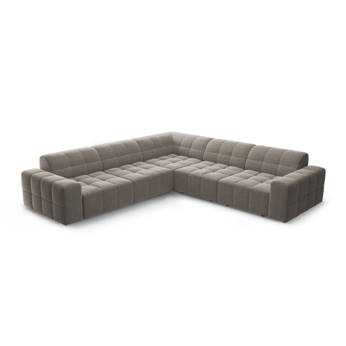 Symmetrical Corner Sofa CHICAGO Gray Chenille