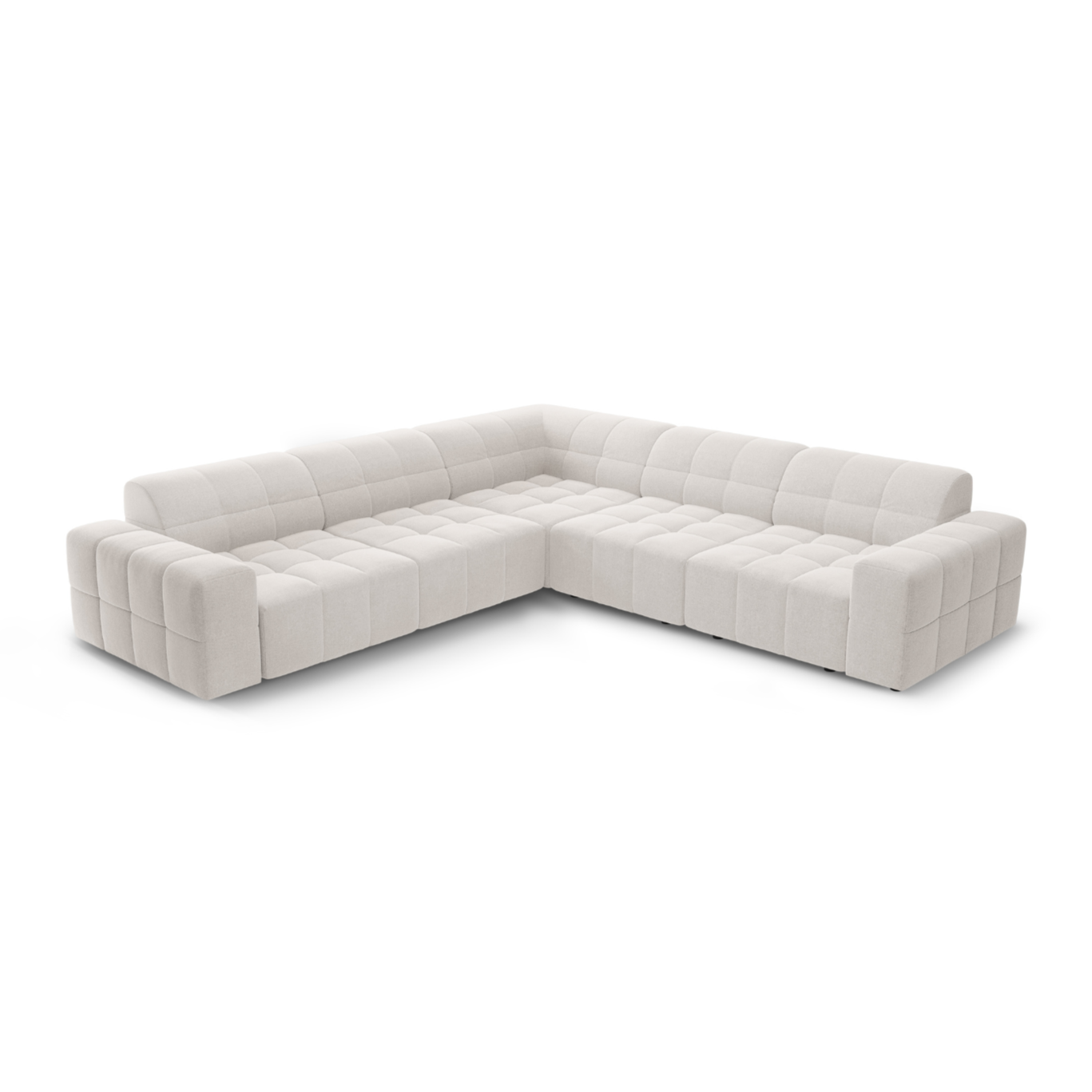 Symmetrical Corner Sofa CHICAGO Light Gray Chenille