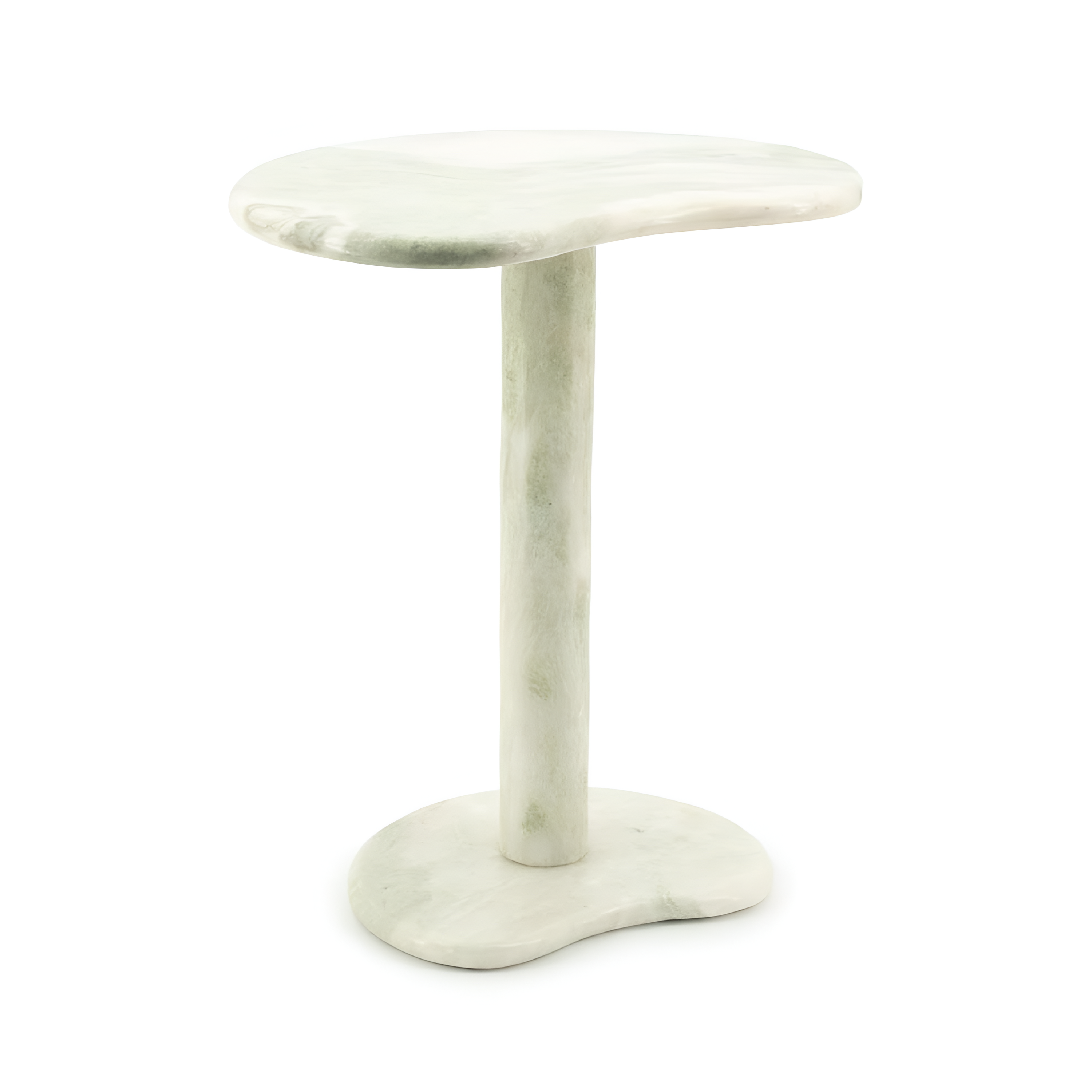 ROSSO cream marble side table
