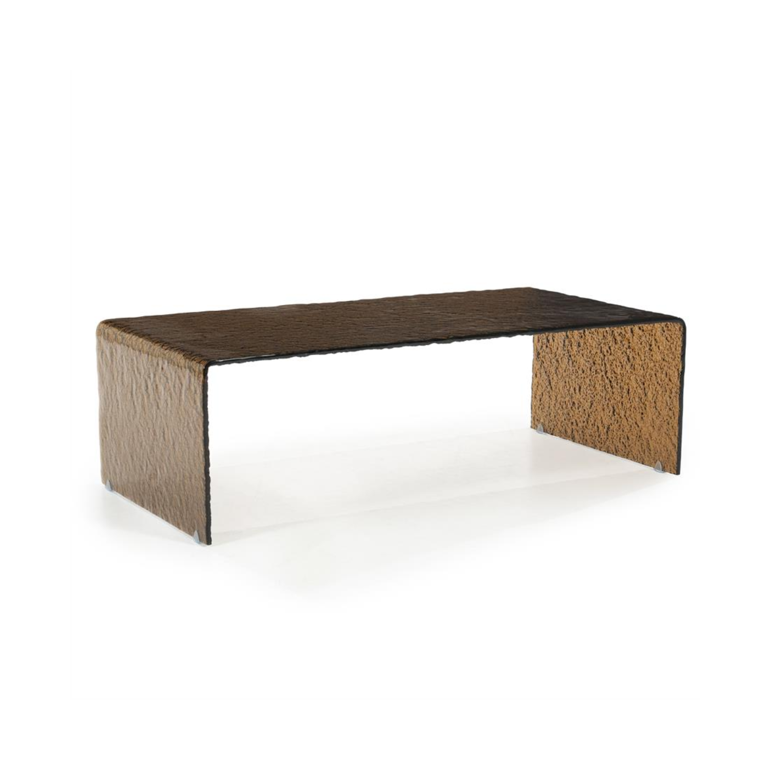 RIPPLE Coffee Table Dark Brown Glass