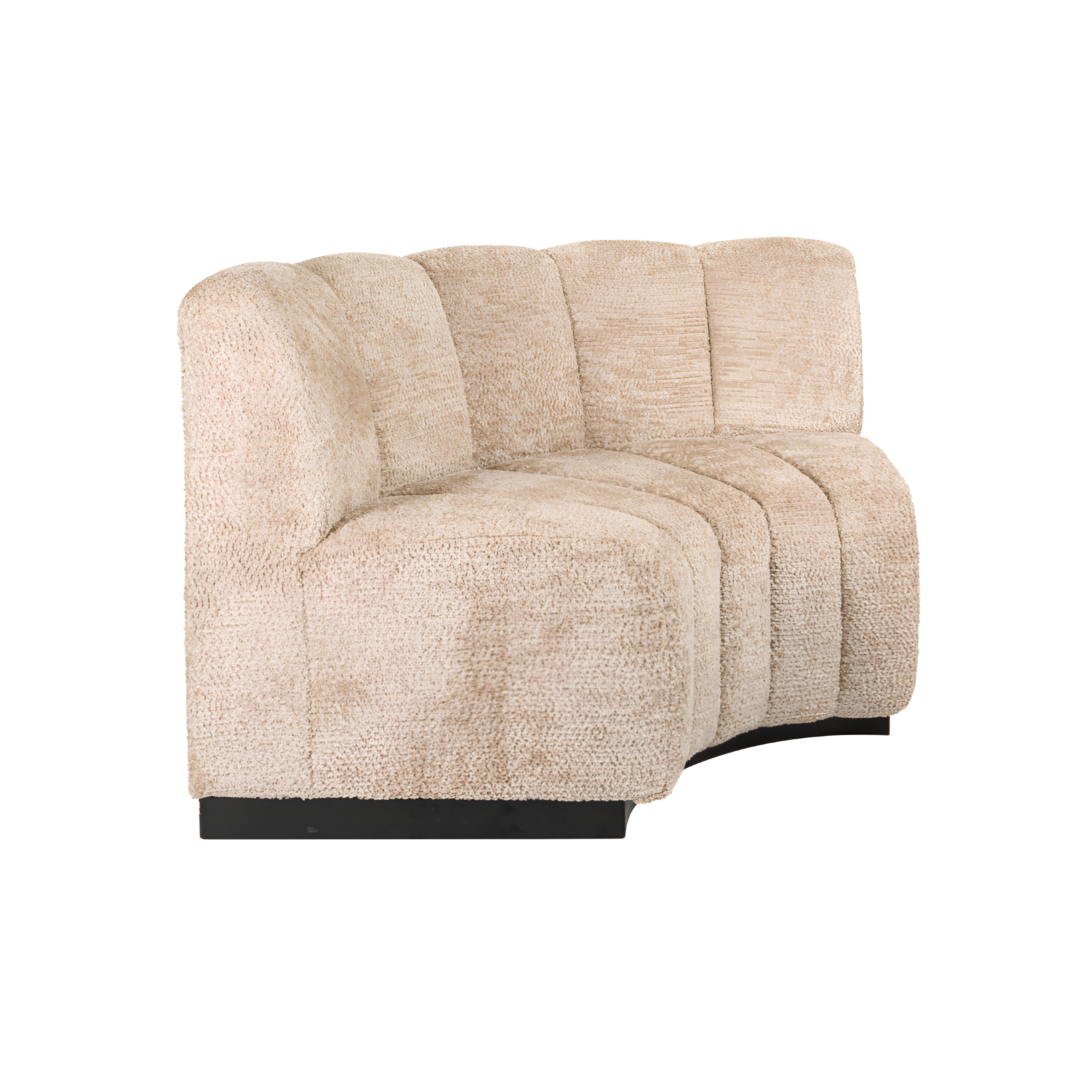 HILLPARK Corner Sofa - Rounded Beige Central Element