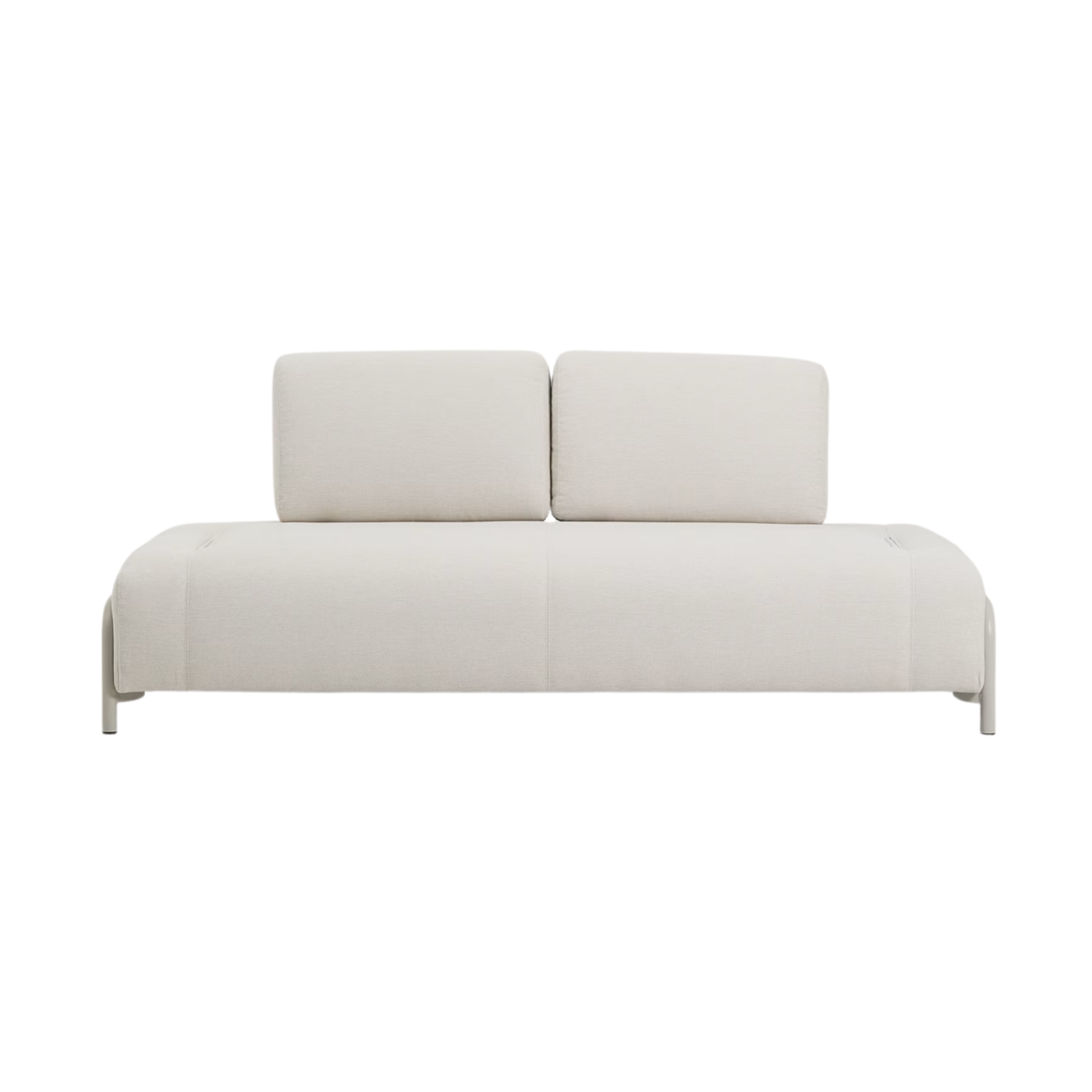 2-seater modular sofa COMPO beige with beige base