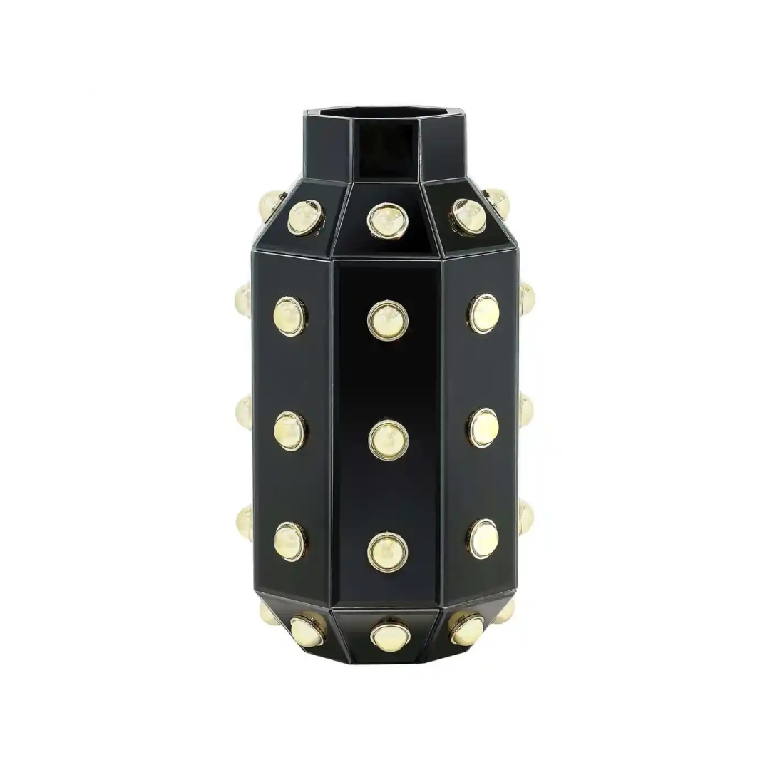 JUSTA vase black with gold