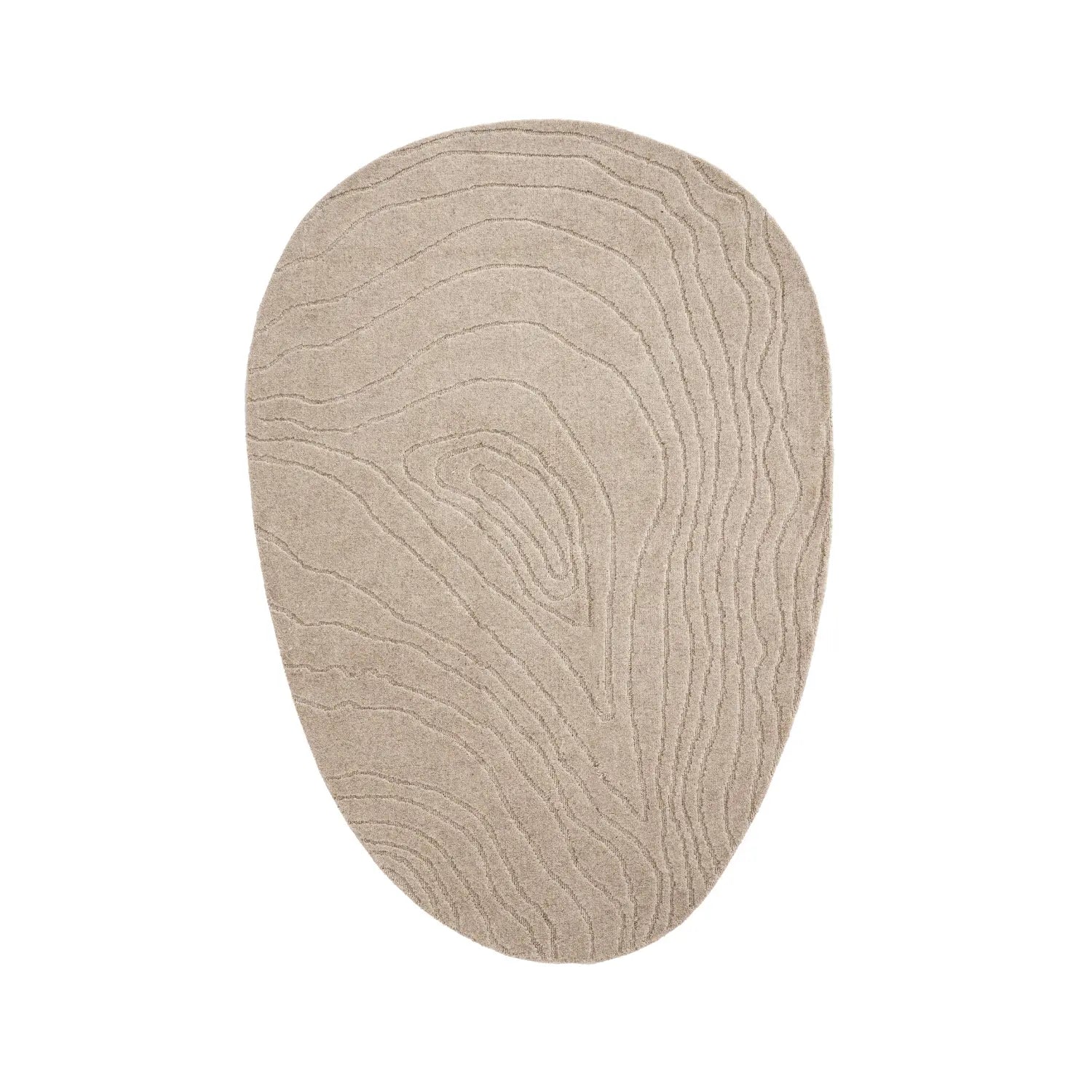 Dywan owalny PEBBLE beżowy – By Boo