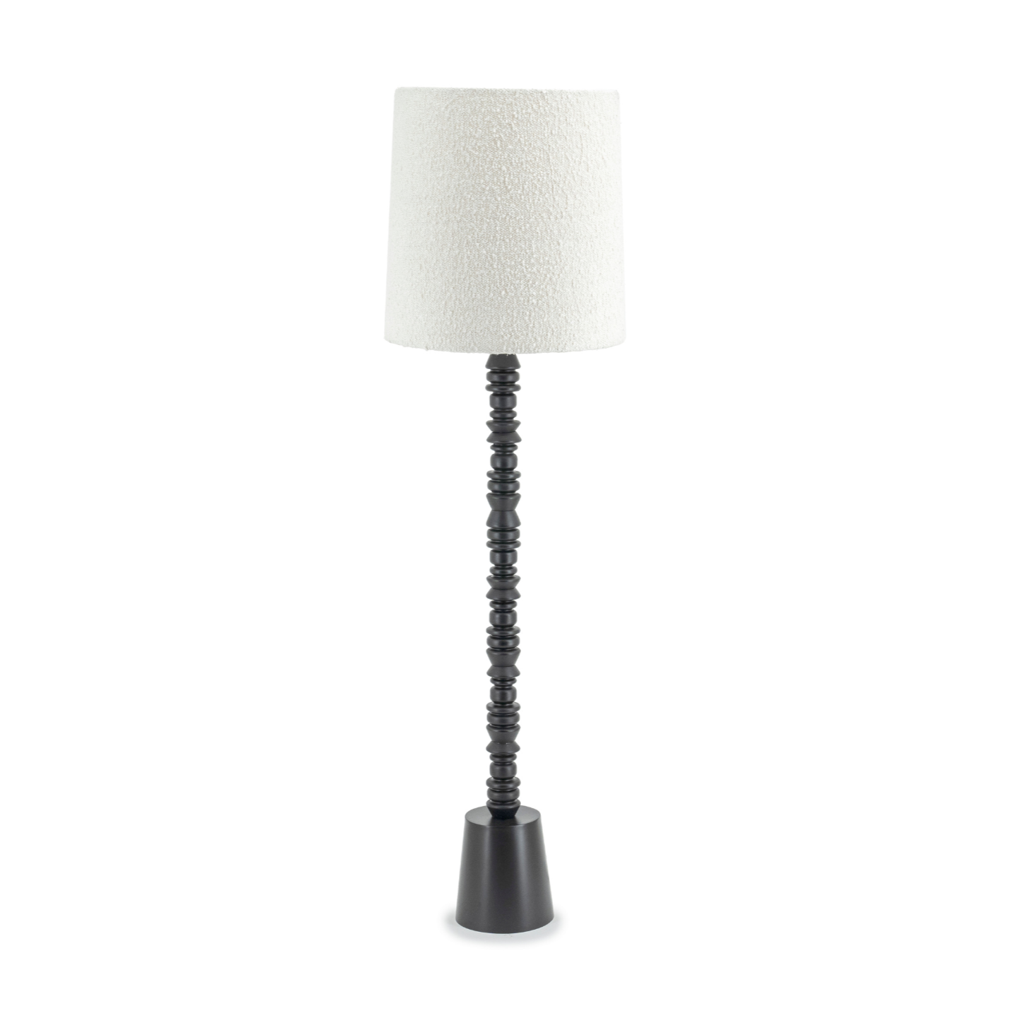 Stehlampe PULSE hellbeige mit schwarzem Fuß