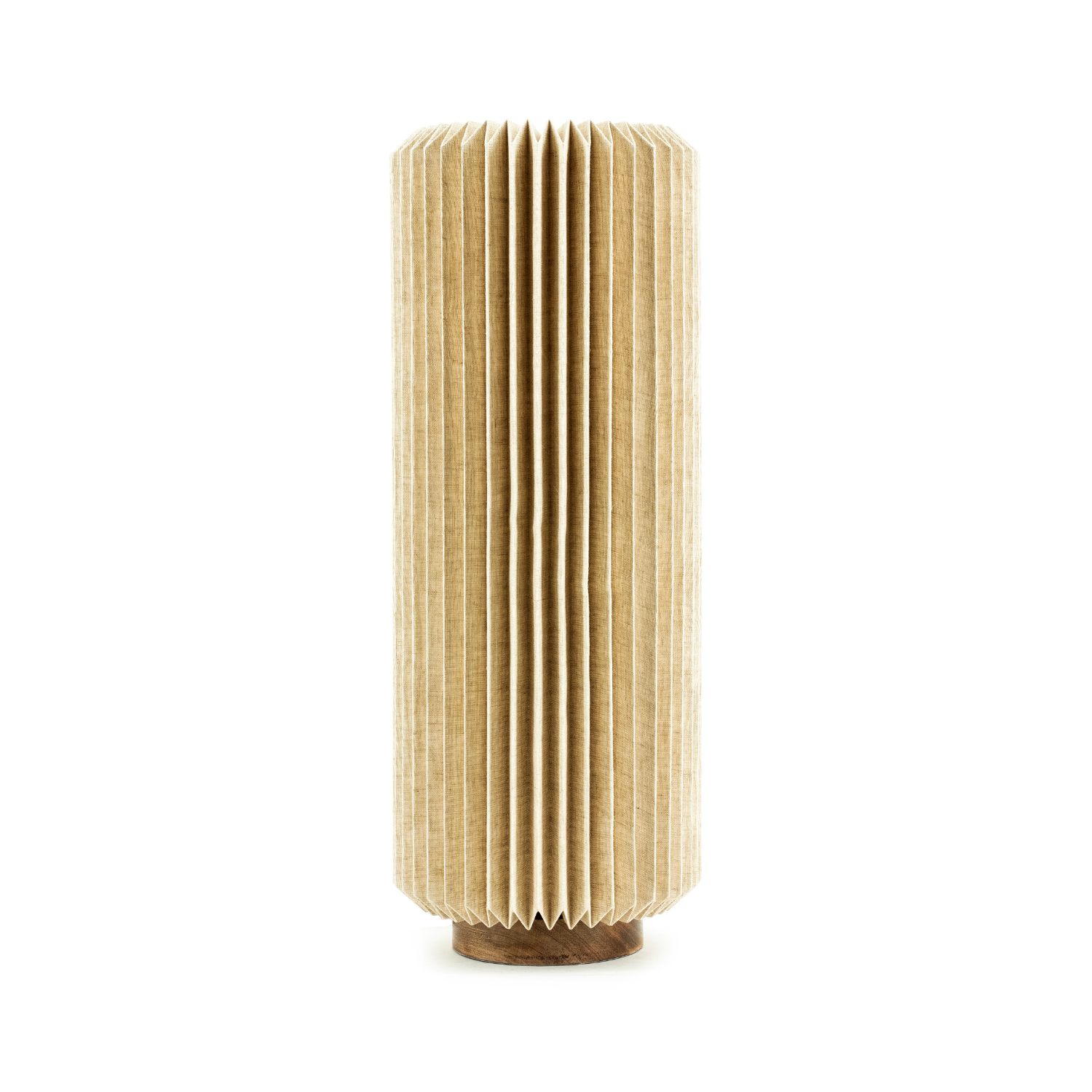 ZUKI Floor Lamp in Paper and Linen with Wooden Base