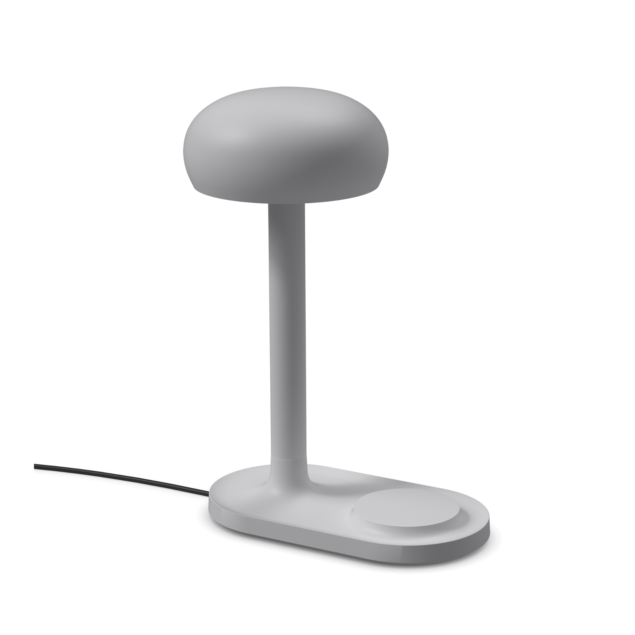 Tischlampe mit kabellosem Ladegerät EMENDO grau