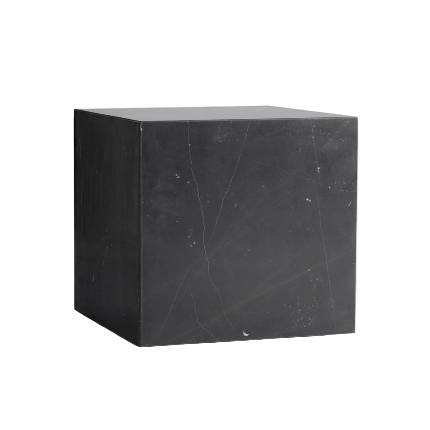 Beistelltisch PLINTH CUBIC schwarzer Marmor