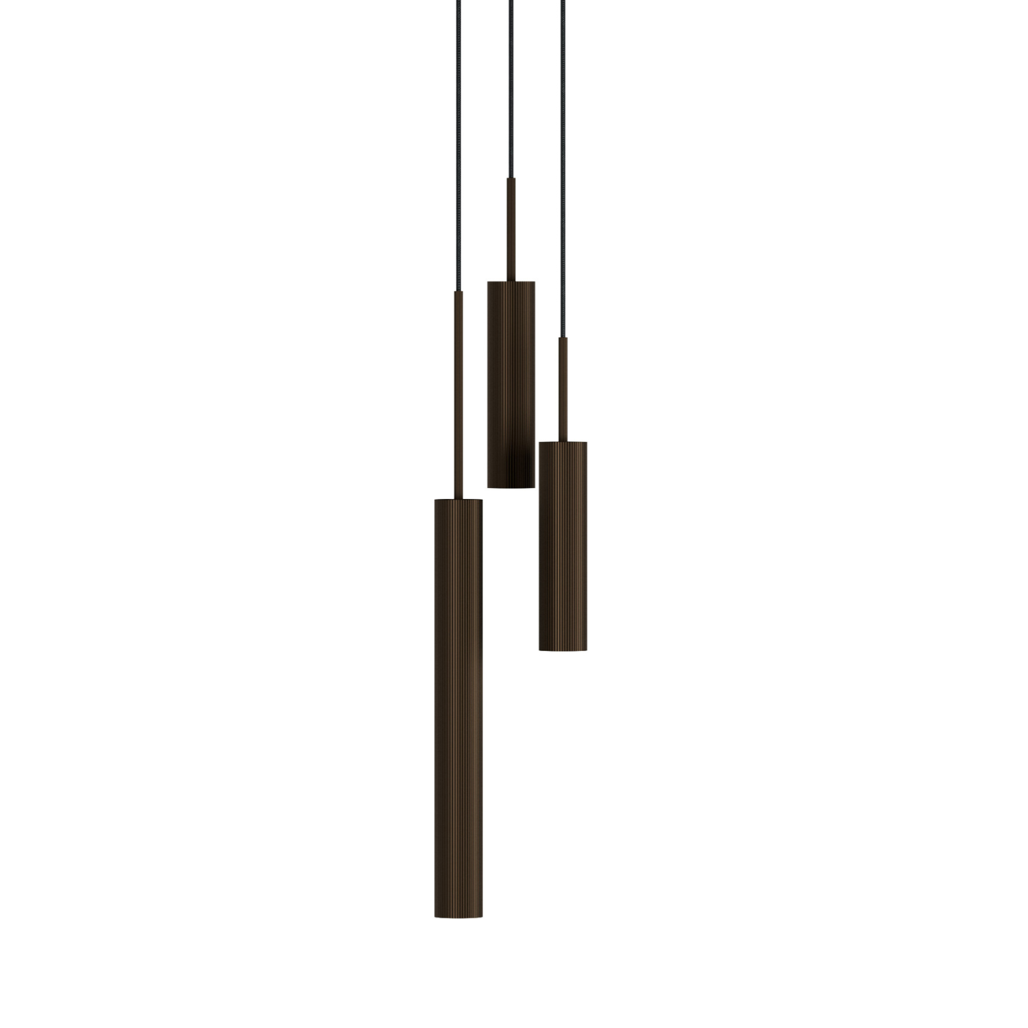 Tubular Canopy Pendant Lamp brown