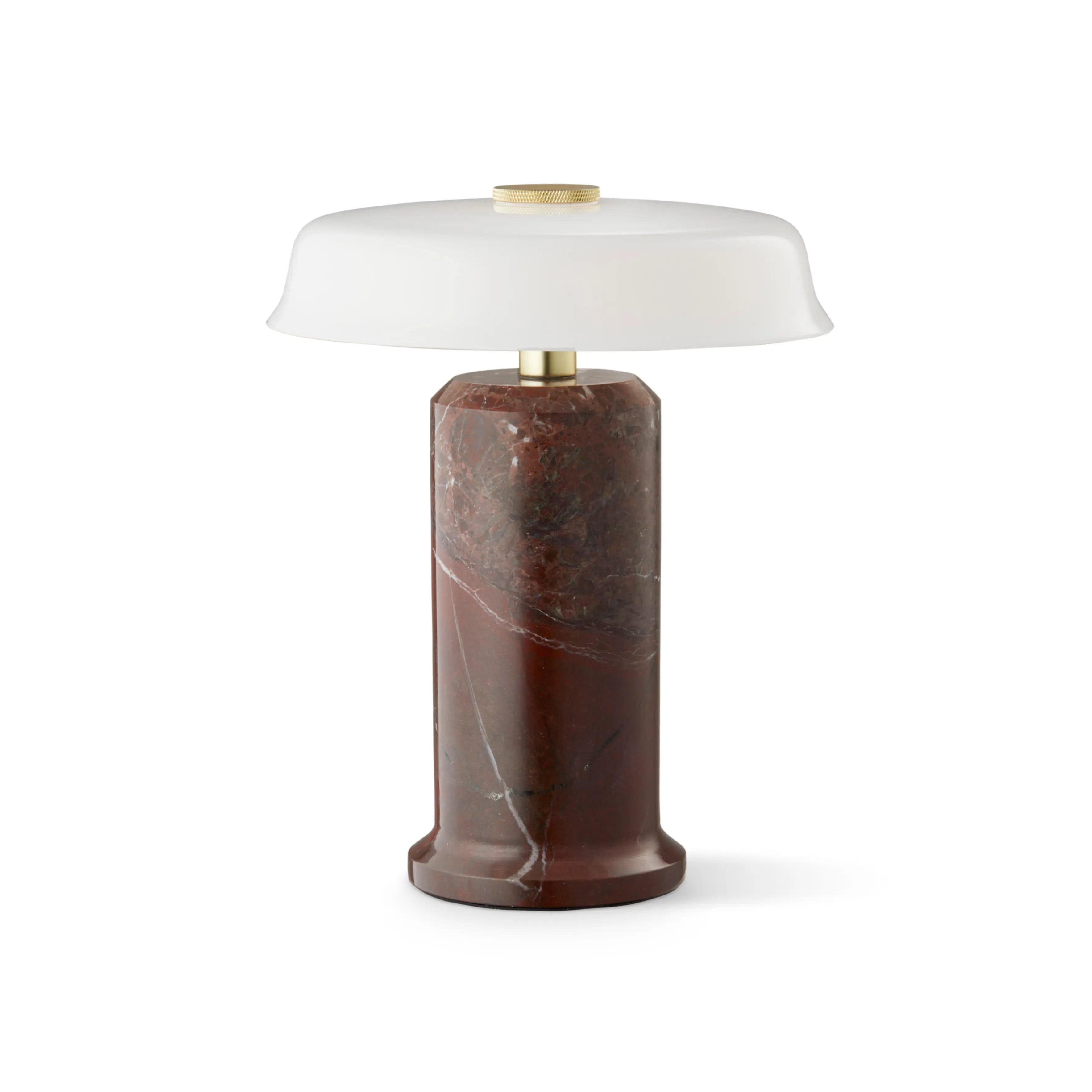 Lampa przenośna TRIP NO. 2 burgundowy marmur z mlecznobiałym szkłem – Design By Us