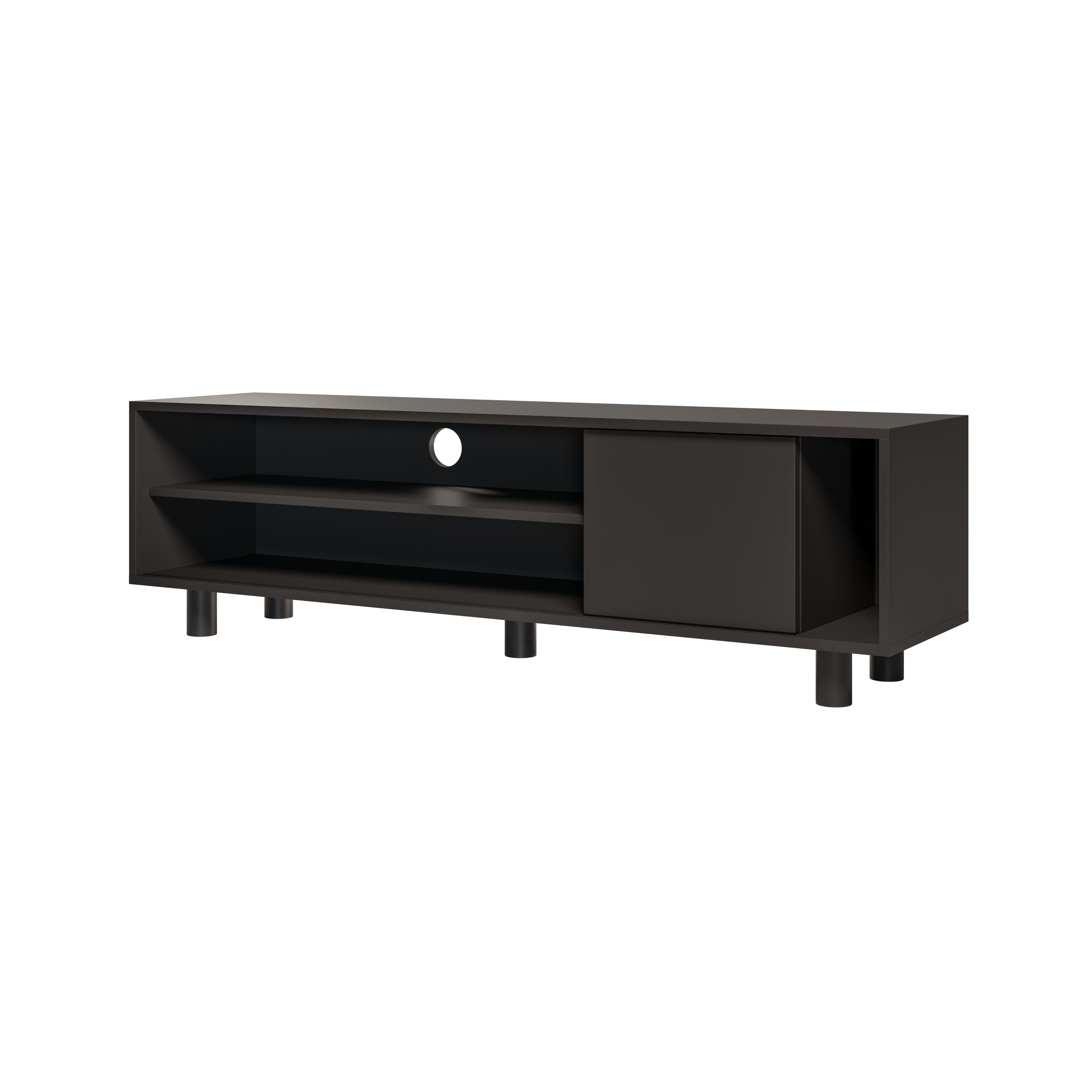 RTV-Sideboard in Schwarz und Schwarz