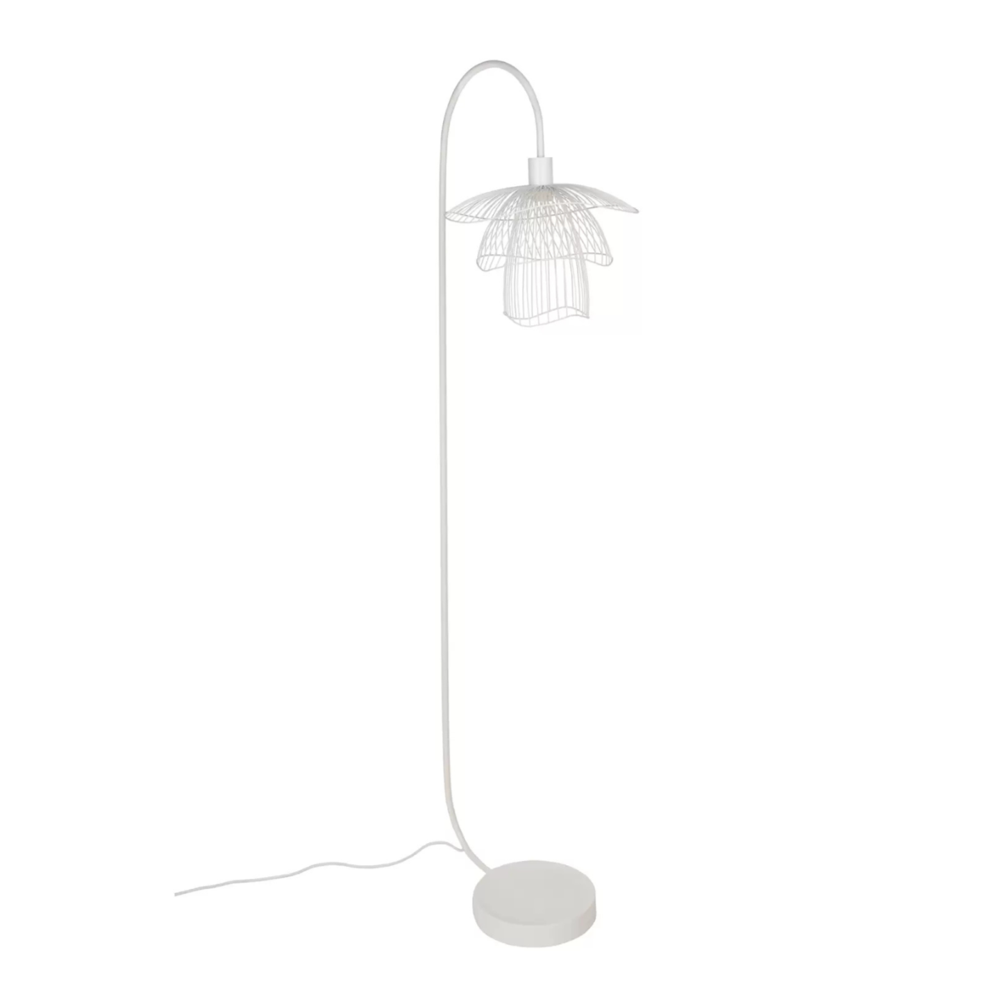 Weiße Papillon -Stehlampe