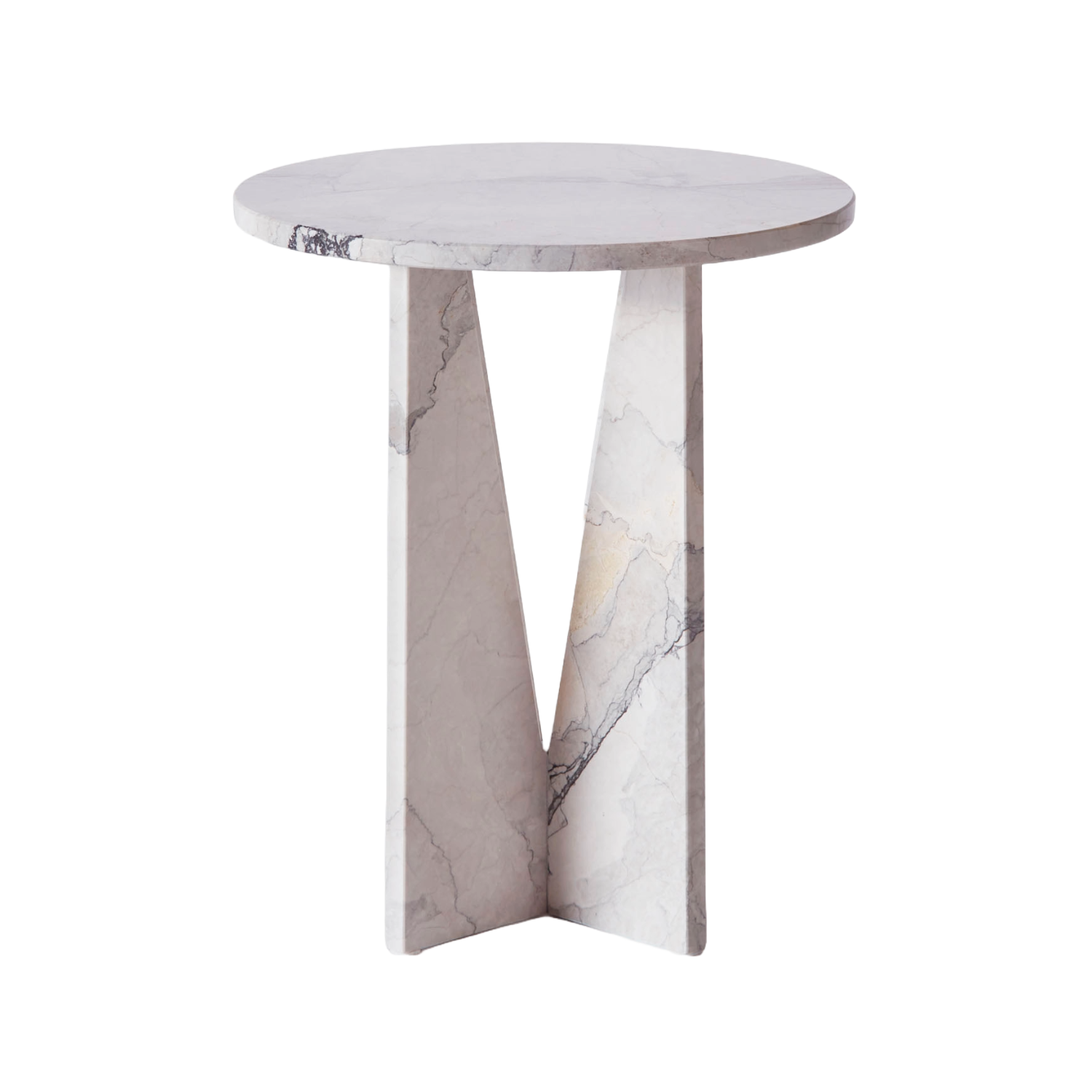 Side table V white marble