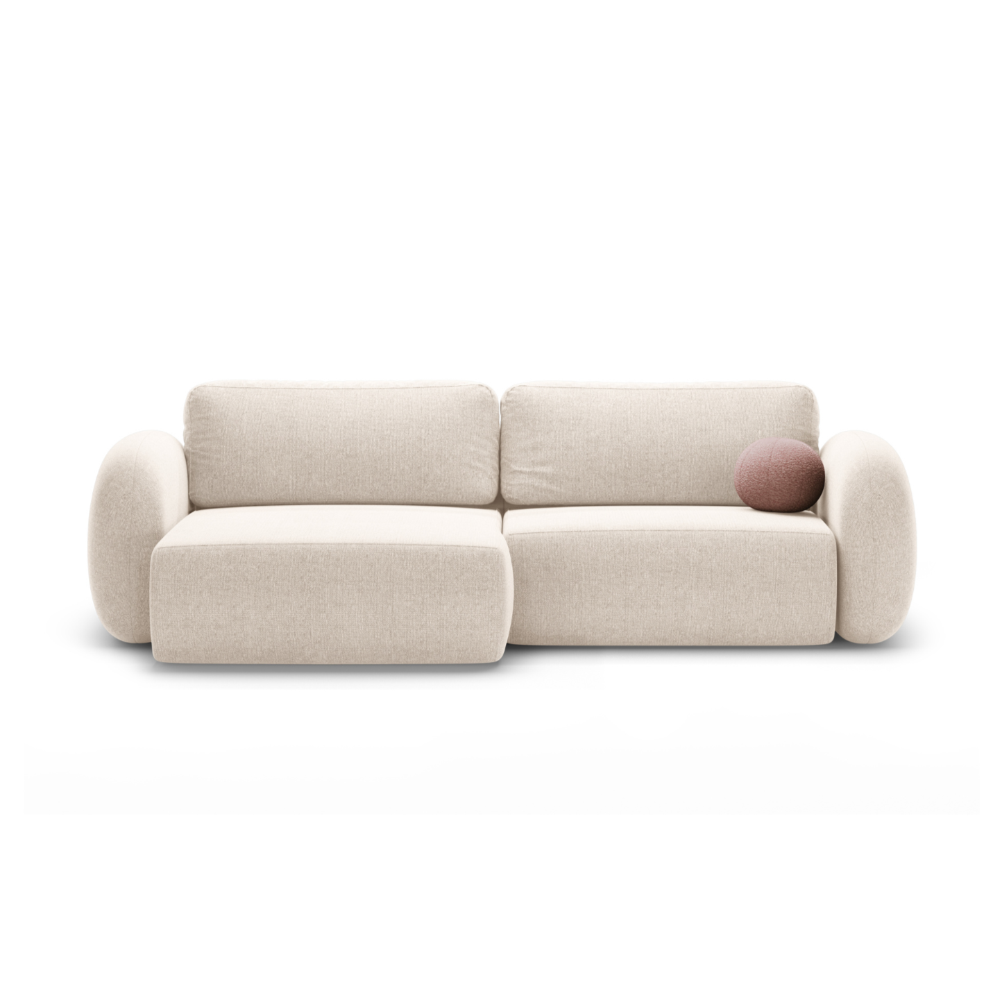 Universelle Eckcouch mit Schlaffunktion für 4 Personen TONALE hellbeige