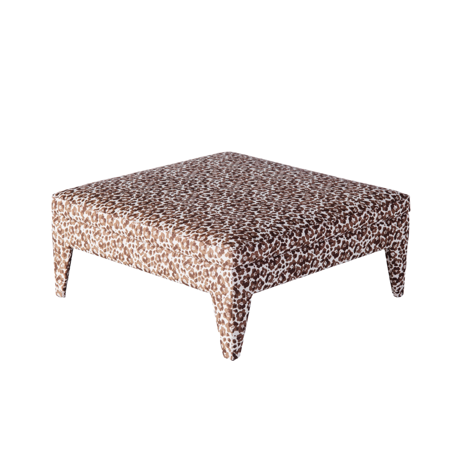 Beige OTTO pouf with brown