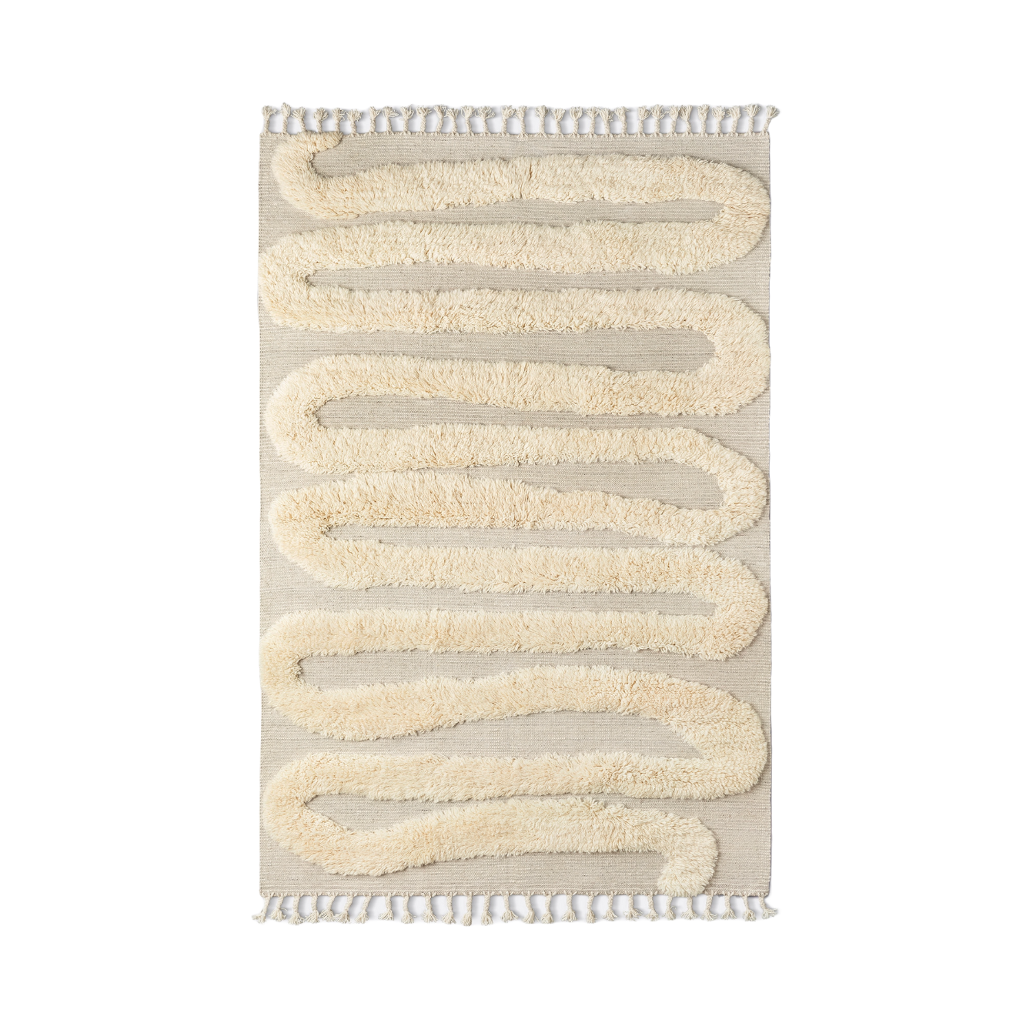 Teppich SNAKE RYA cremefarben