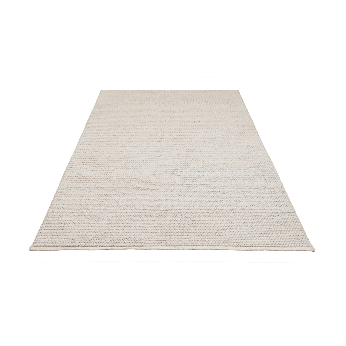 Cremiger Geflecht Teppich