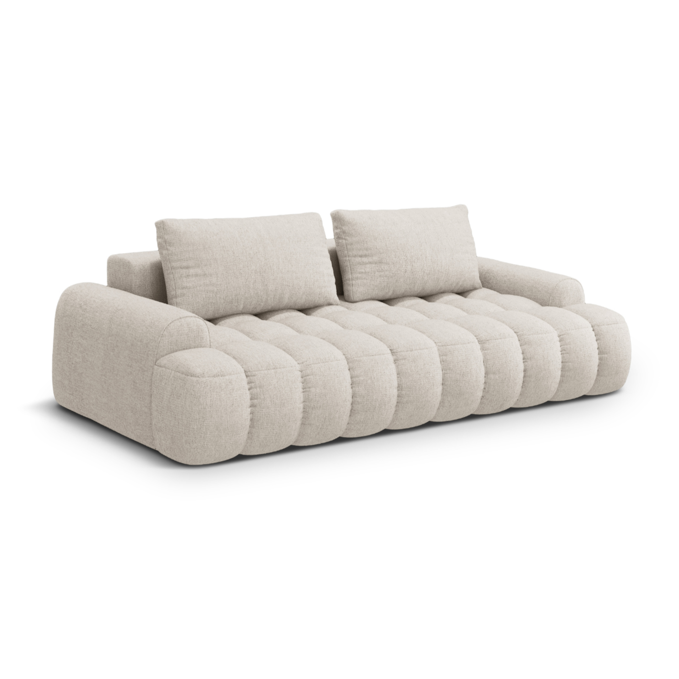 Sofa with sleeping function for 4 people LINZ cream