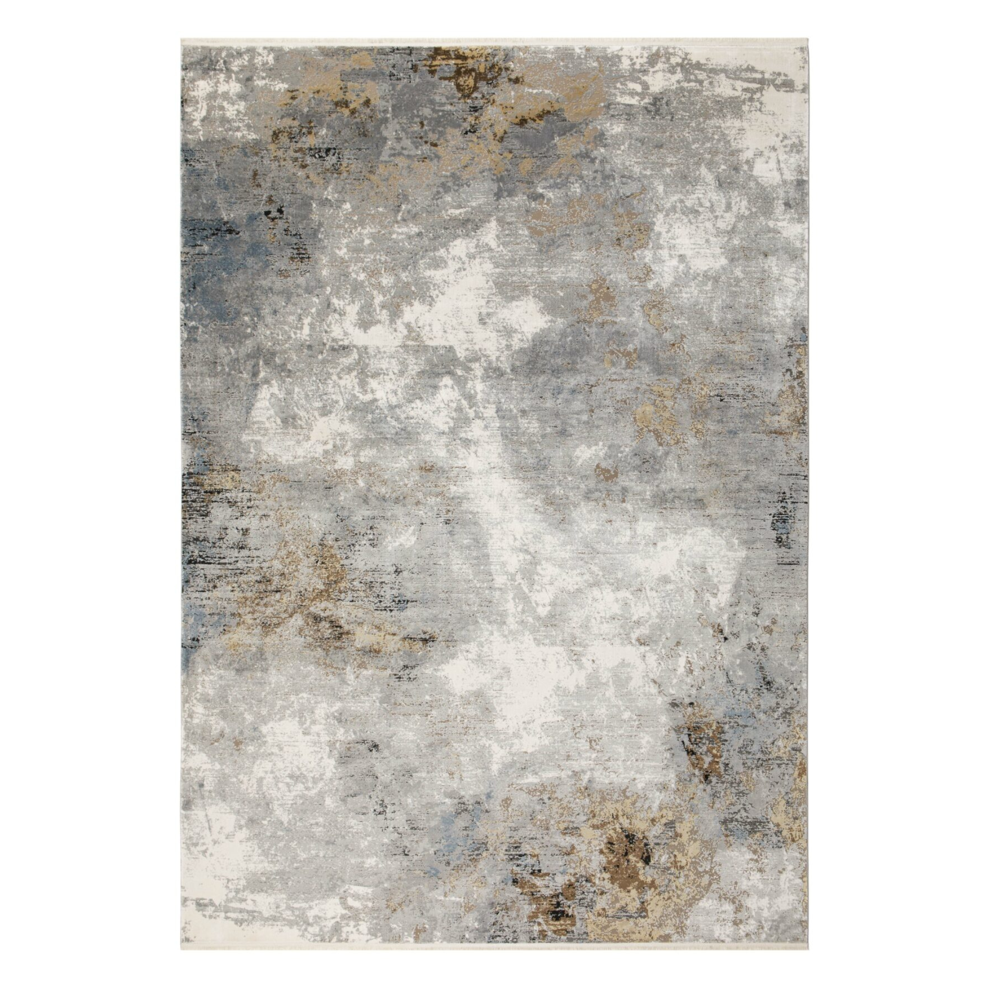 ROYAL gray rug with blue and brown