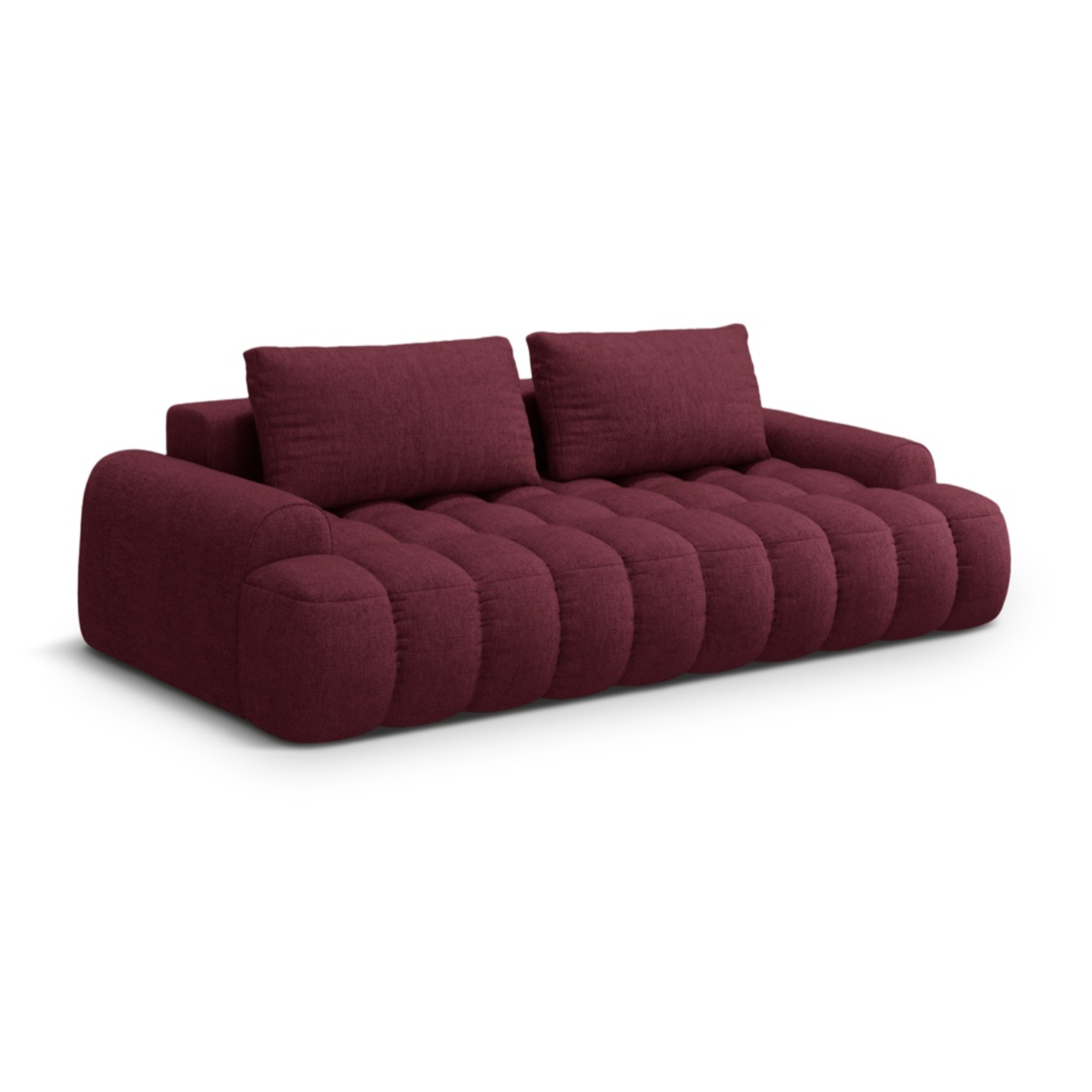 Sofa with sleeping function for 4 people LINZ burgundy
