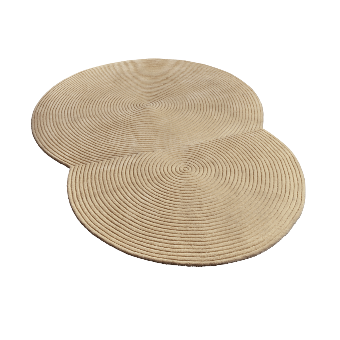 Zen Rounded beige rug
