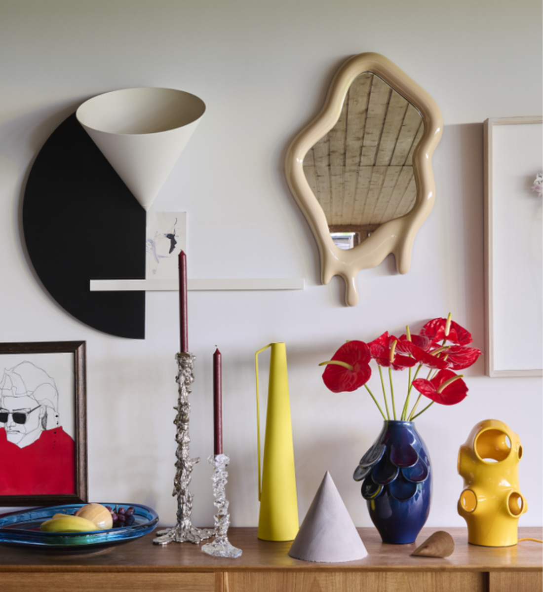 QUILLIE Vase dunkelblau