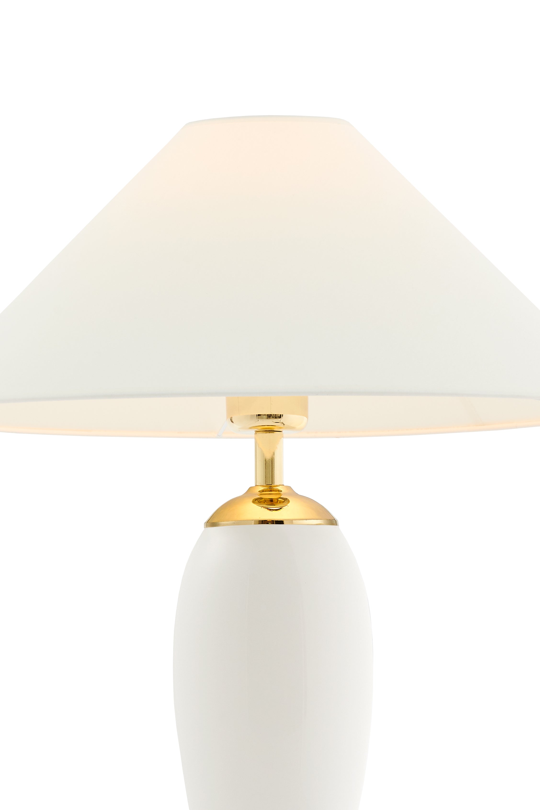 REA table lamp white with a frosted base and gold finish