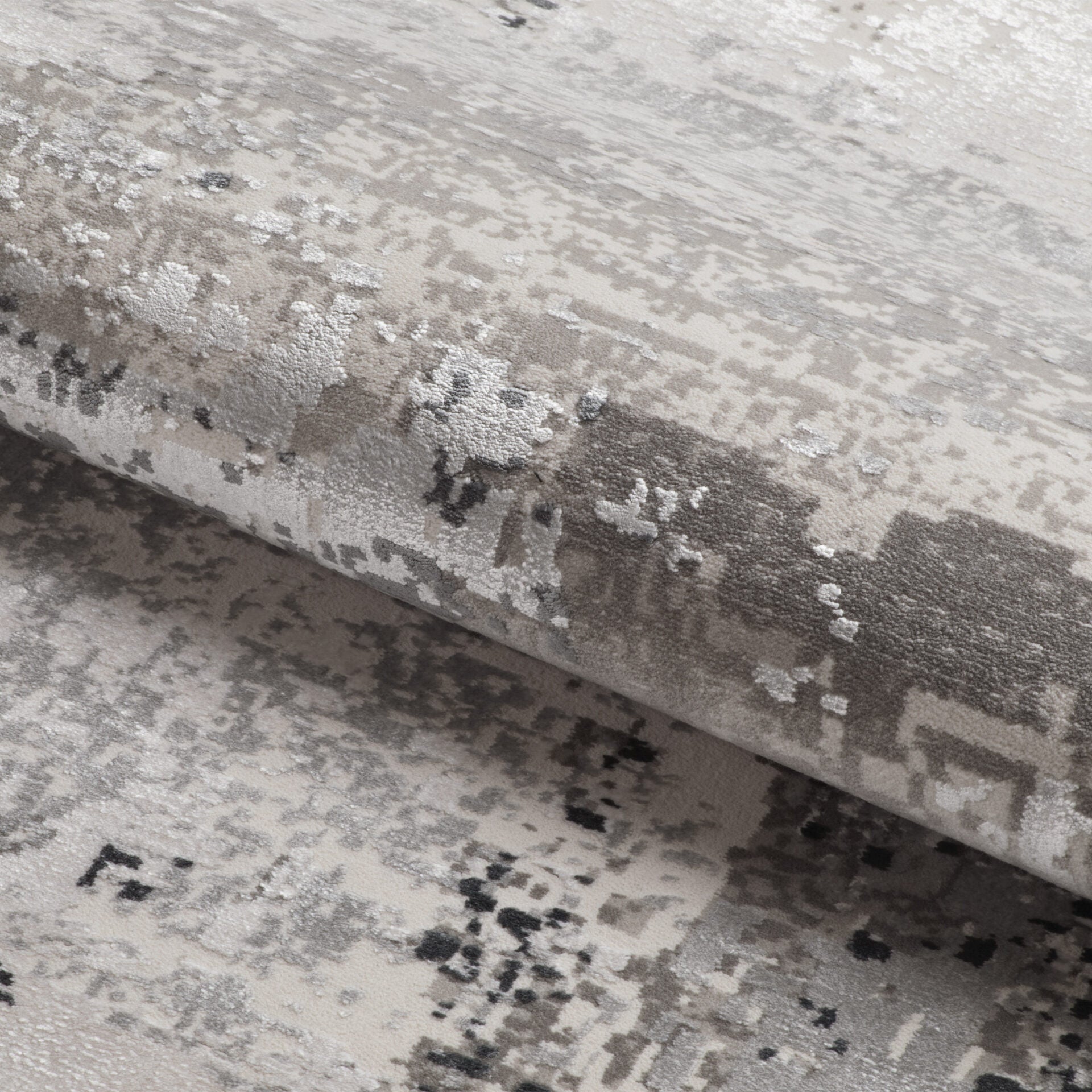 ROYAL dark gray rug with beige