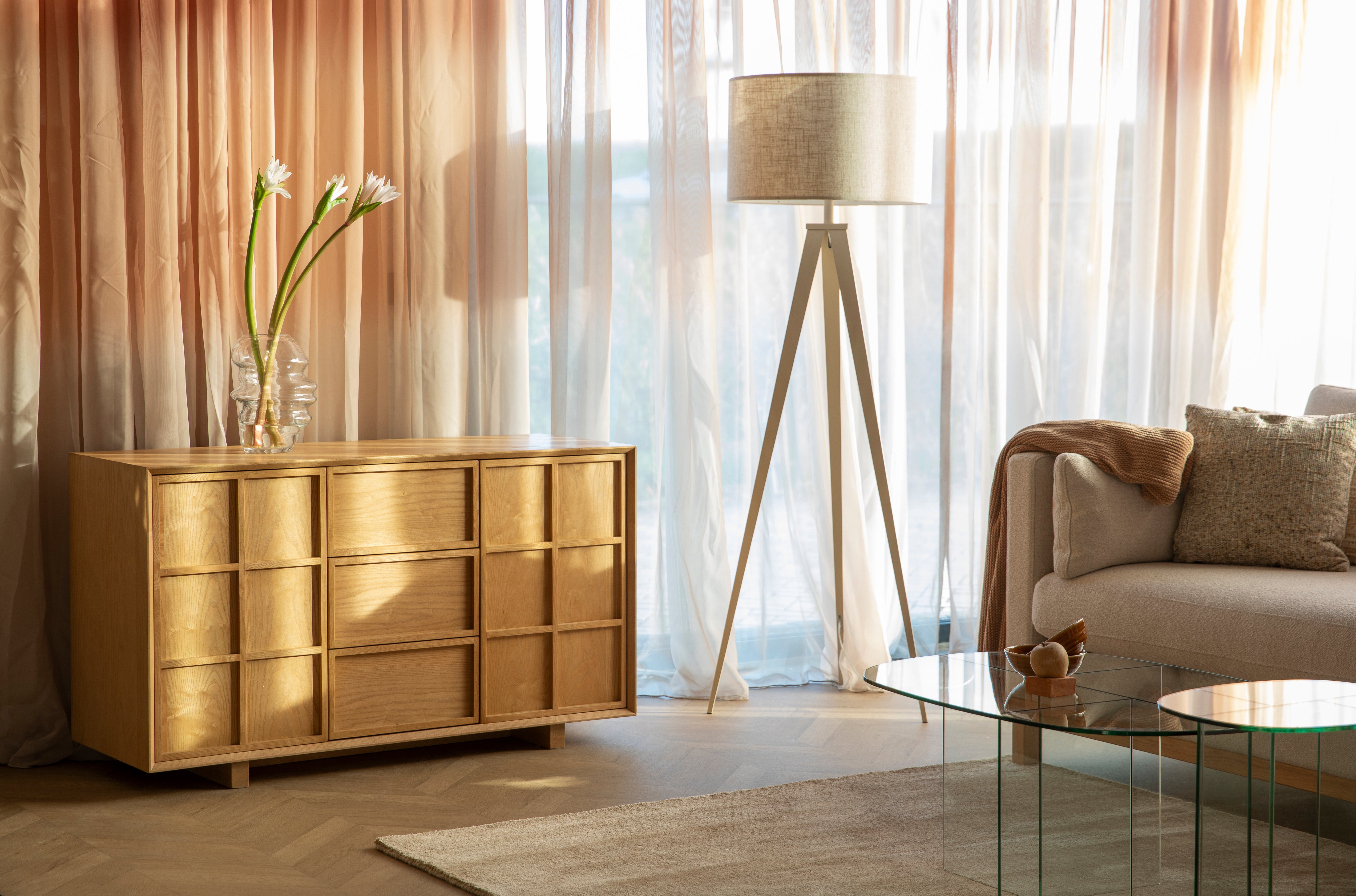 RASTER Chest of Drawers in Ash Veneer