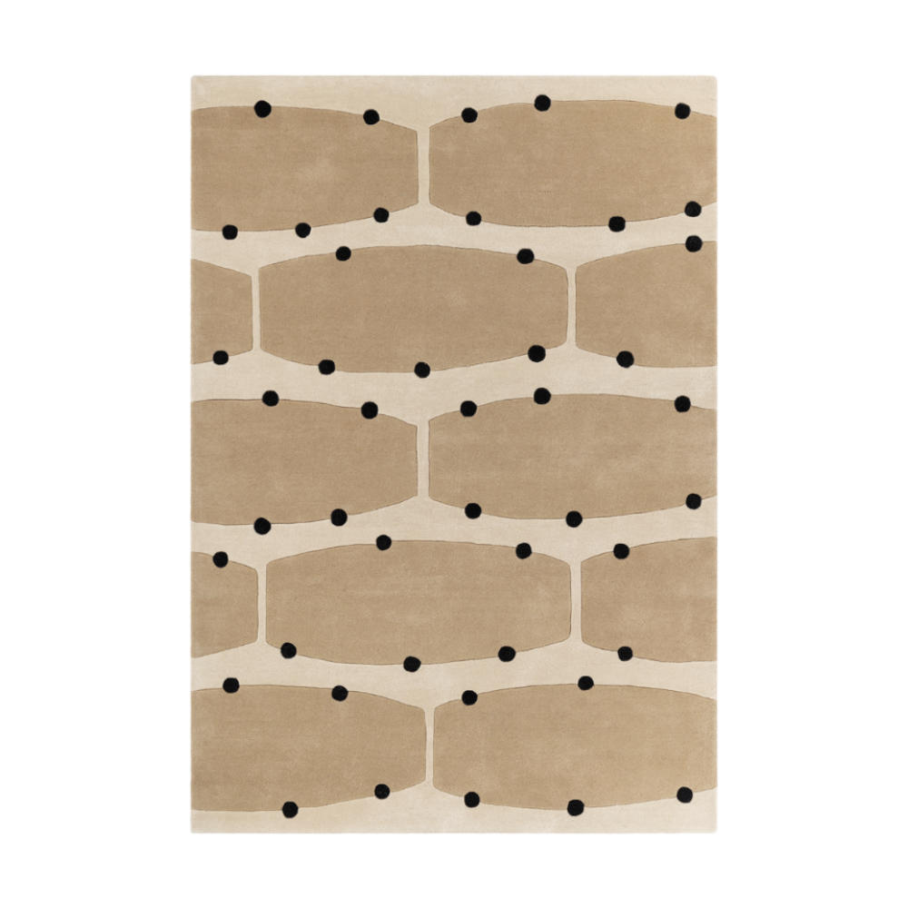 RIO Beige Rug with Brown and Black