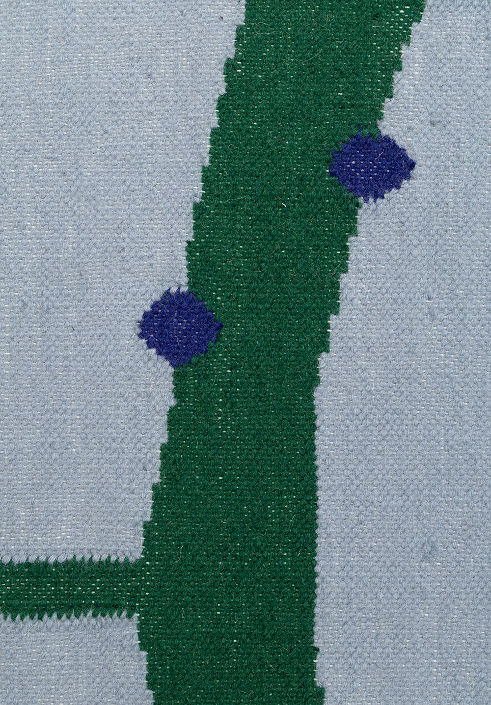 RIO Fringe Rug in Blue with Green and Cobalt