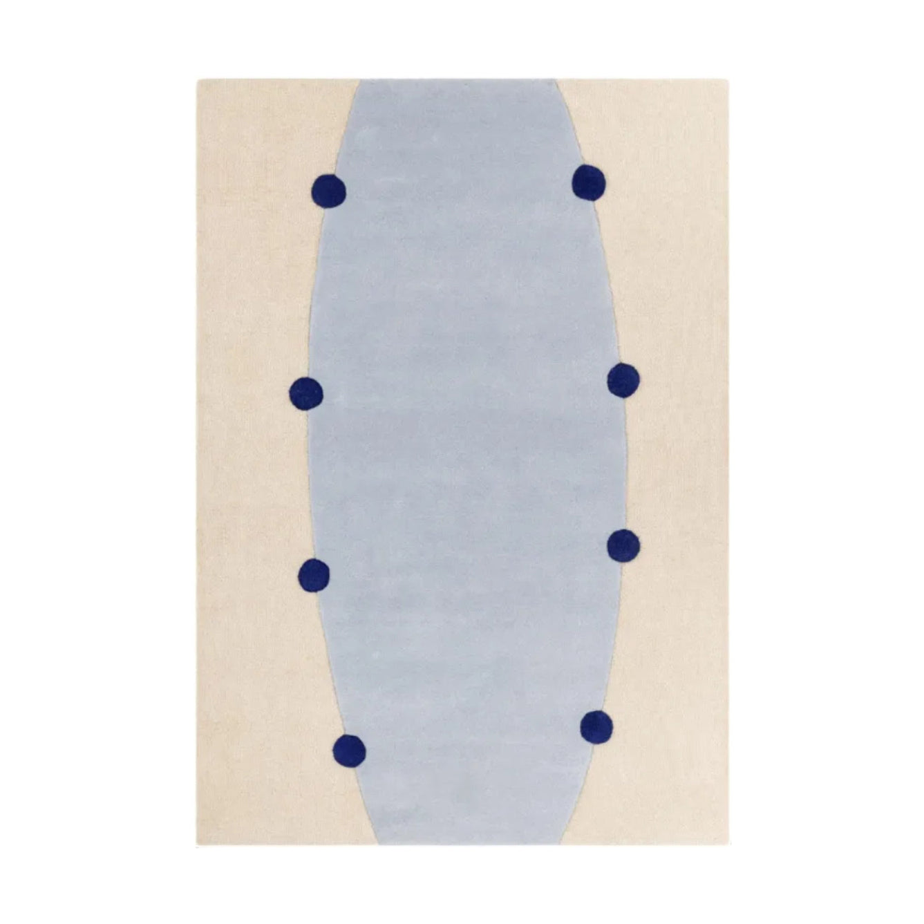 Beige ROME rug with cobalt and blue accents