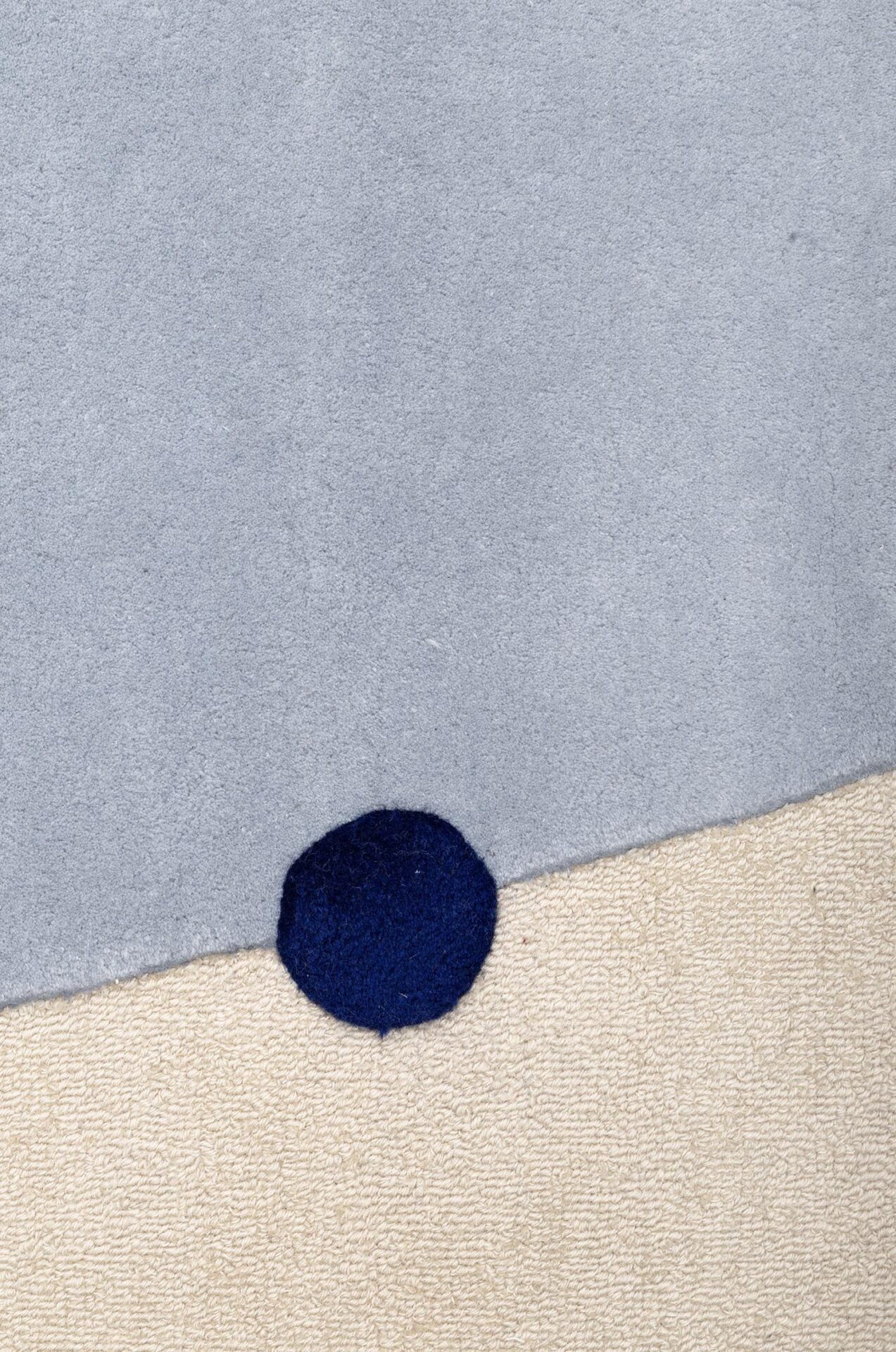 Beige ROME rug with cobalt and blue accents