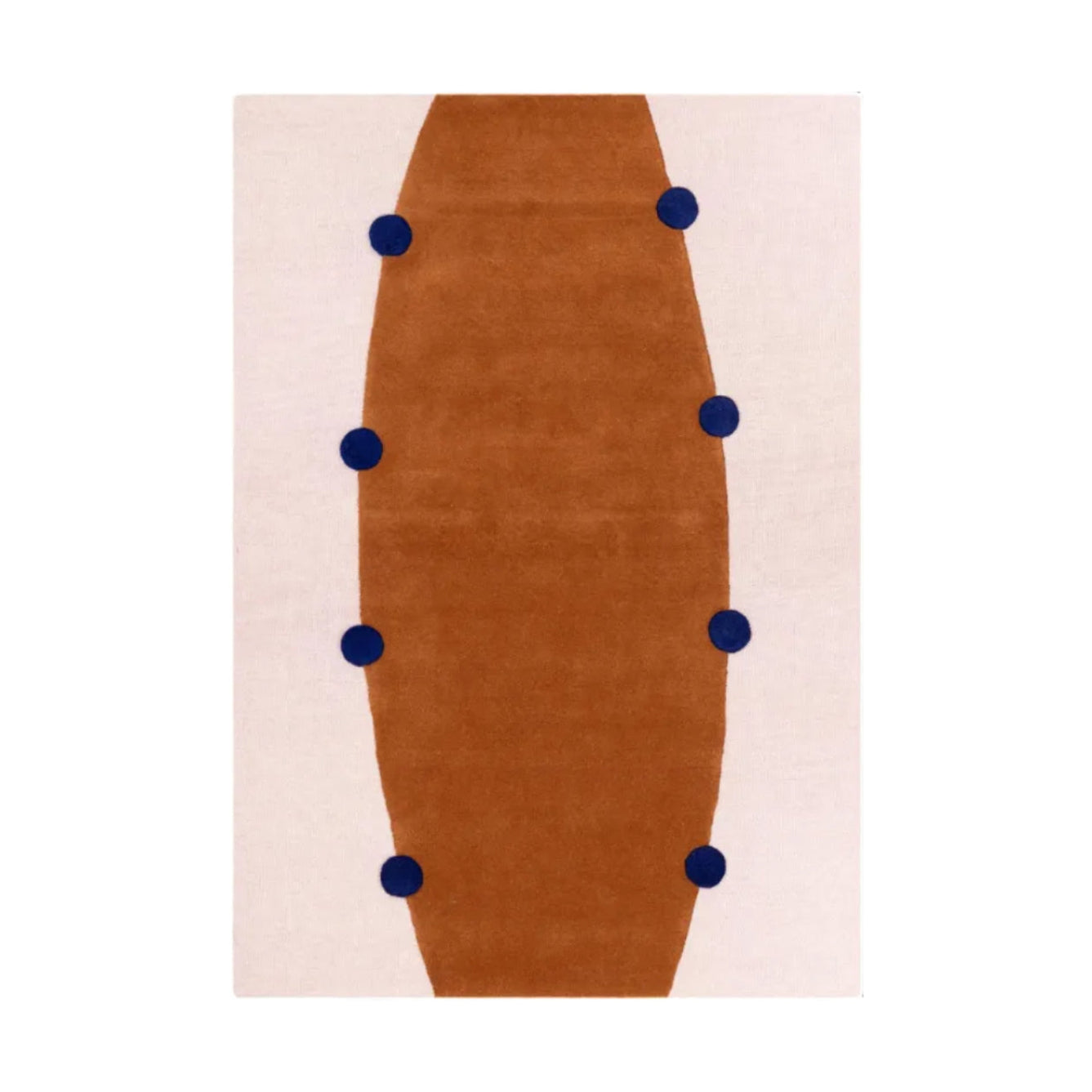 ROME Brick Red Rug with Pink and Cobalt