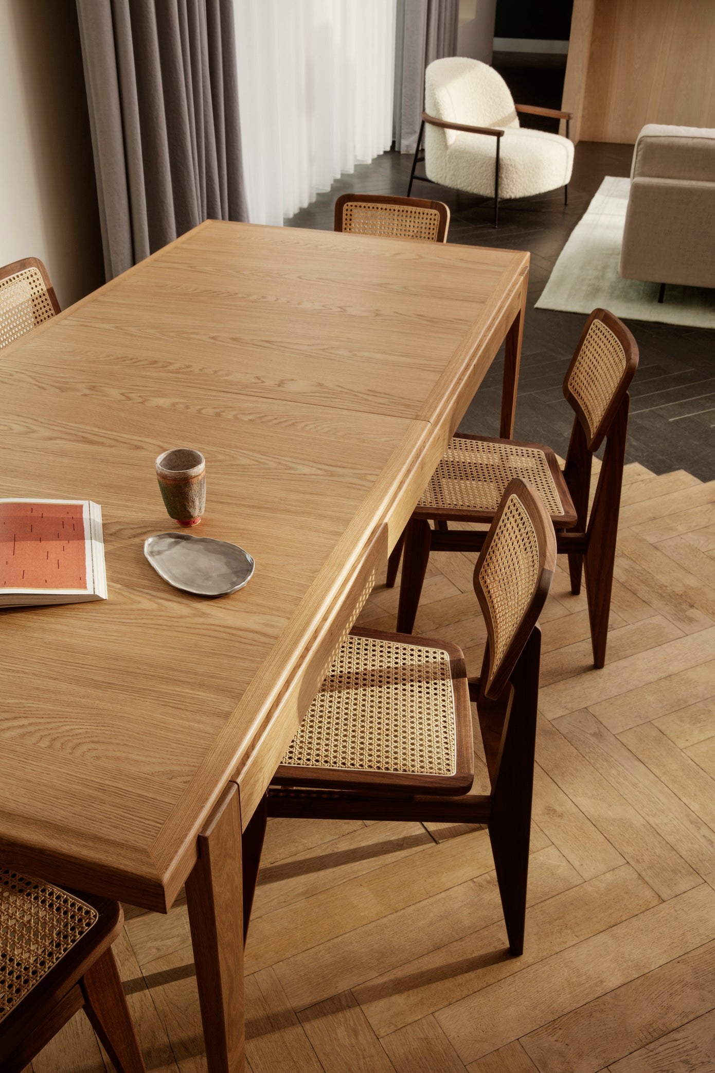 C-CHAIR black oak wood chair with weaving