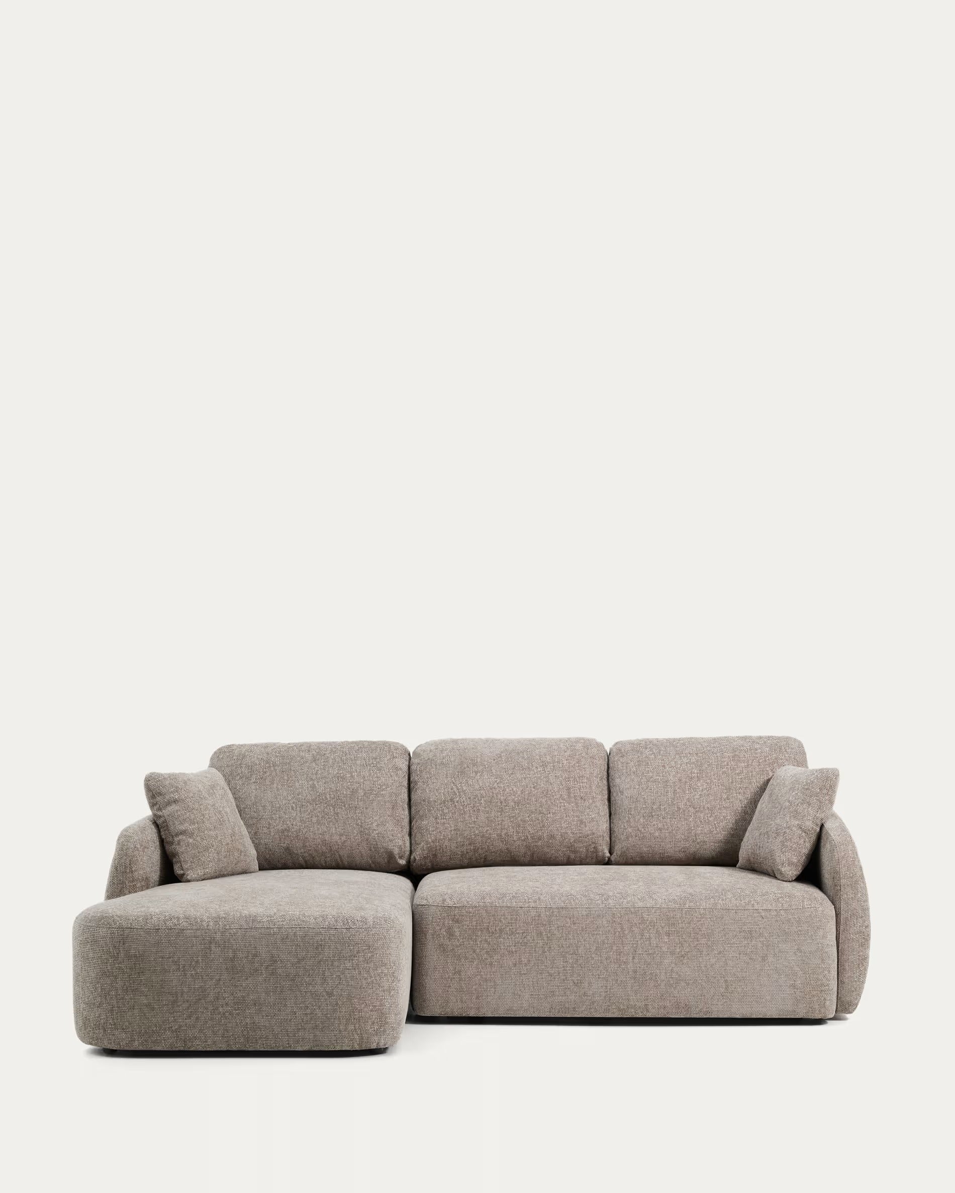 Linksseitiges 3-Sitzer-Sofa mit Schlaffunktion LAIRA taupe