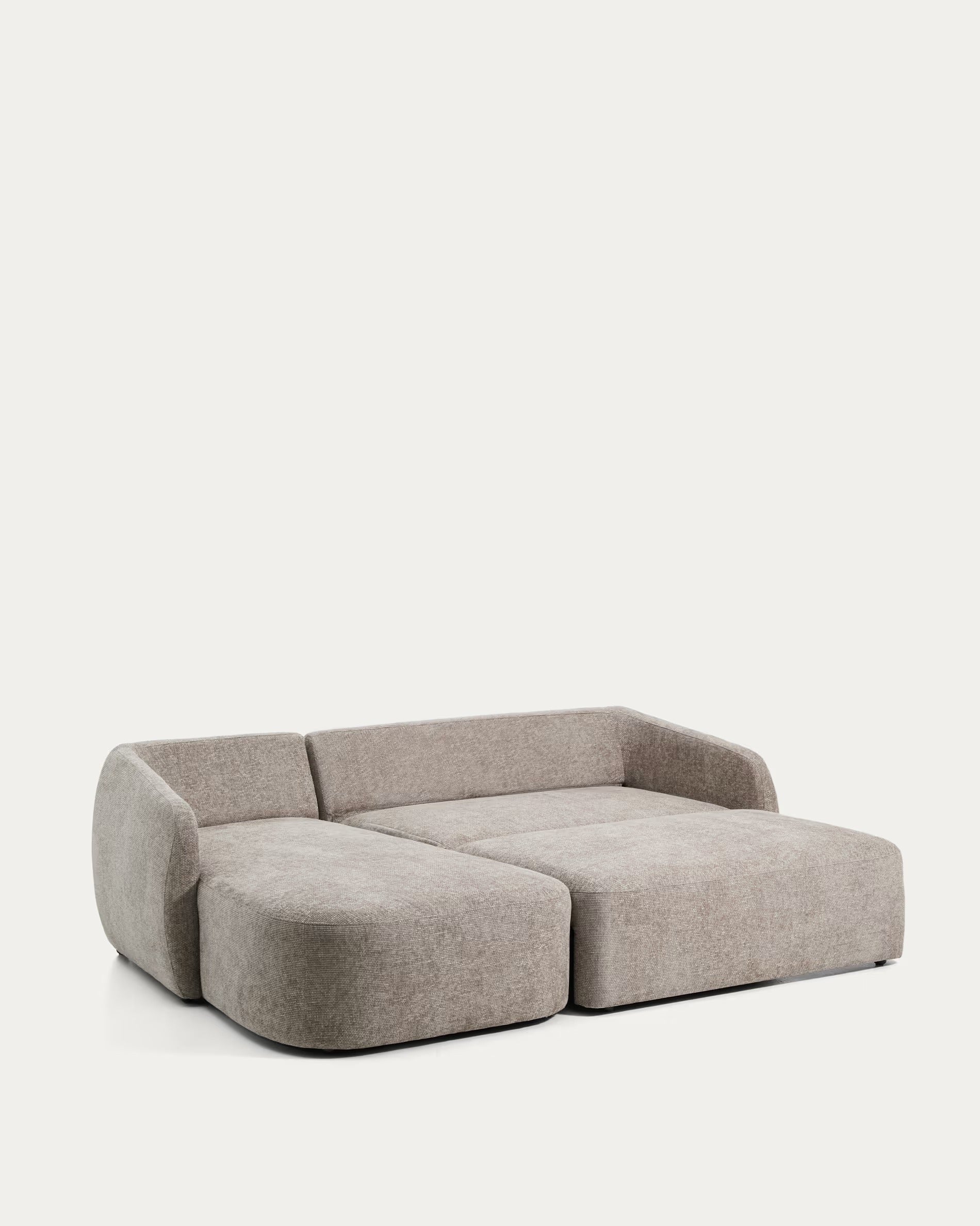 Linksseitiges 3-Sitzer-Sofa mit Schlaffunktion LAIRA taupe